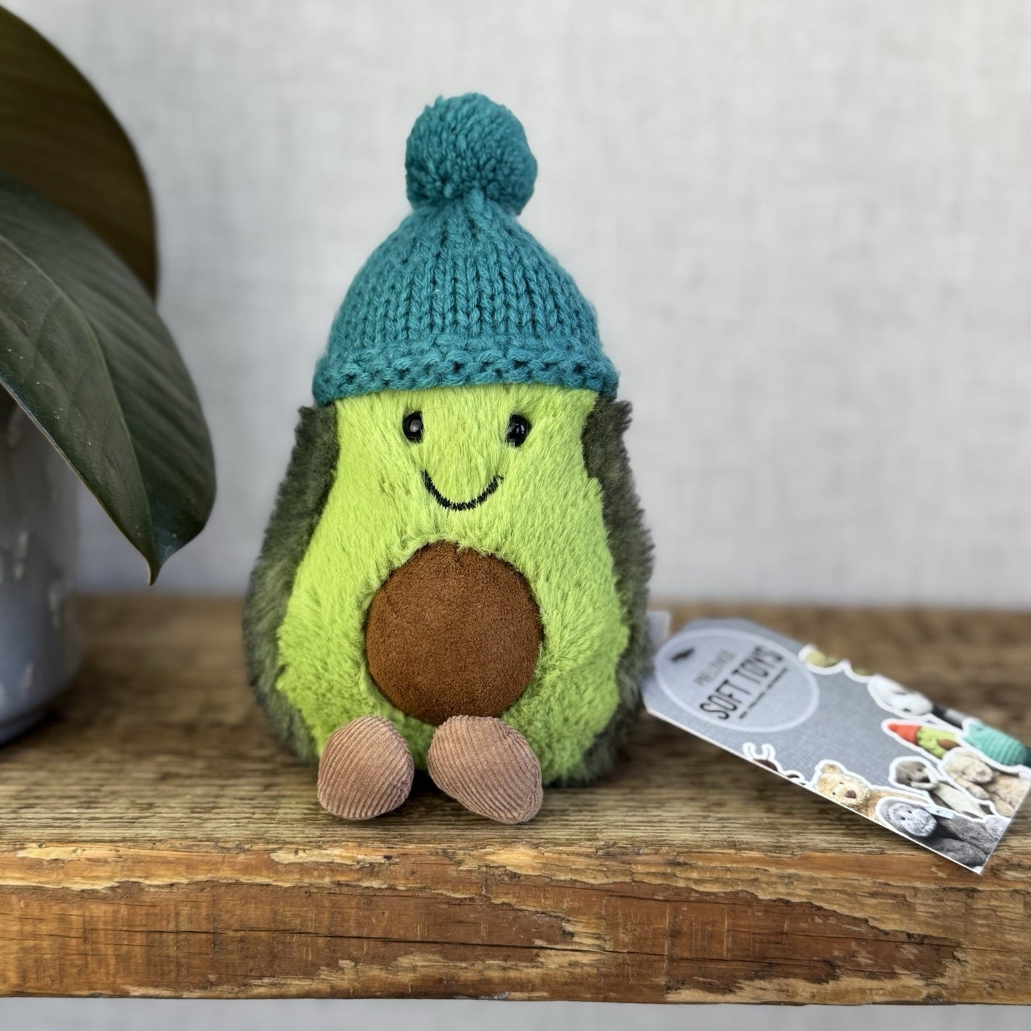 Jellycat Amuseable Cozi Avocado With Hat Plush Soft Toy - Teal Cozi Avacado