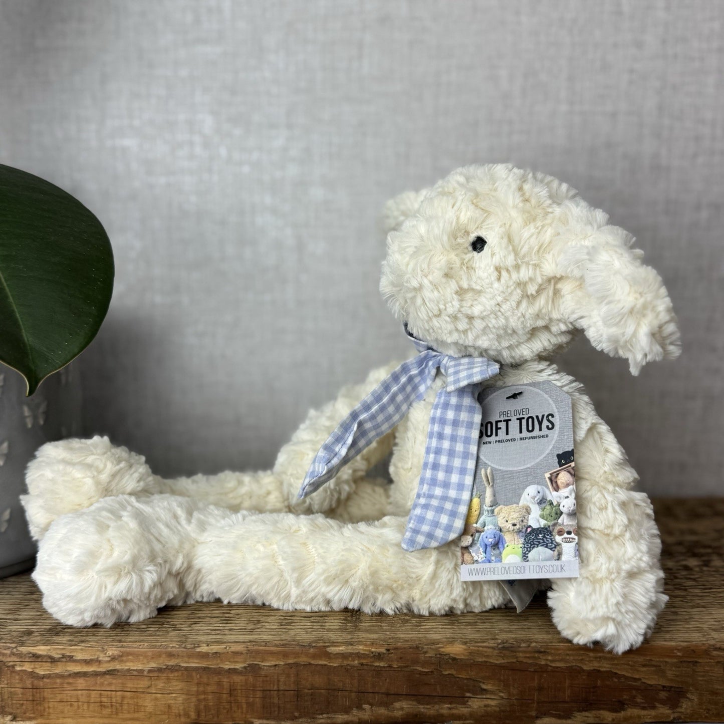 John Lewis Shushky Lamb (Jellycat Collaboration) Cream Curly Lamb Long Legs 15”