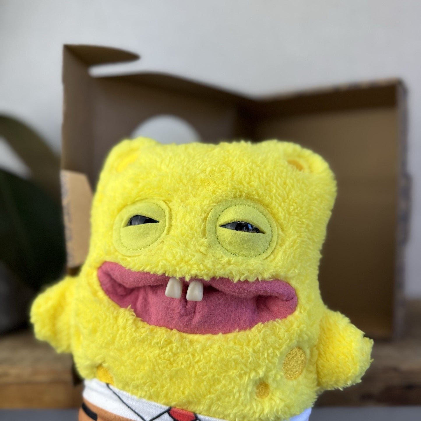 Fuggler Spongebob Square Pants Funny Ugly Monster Plush Cartoon Network Box
