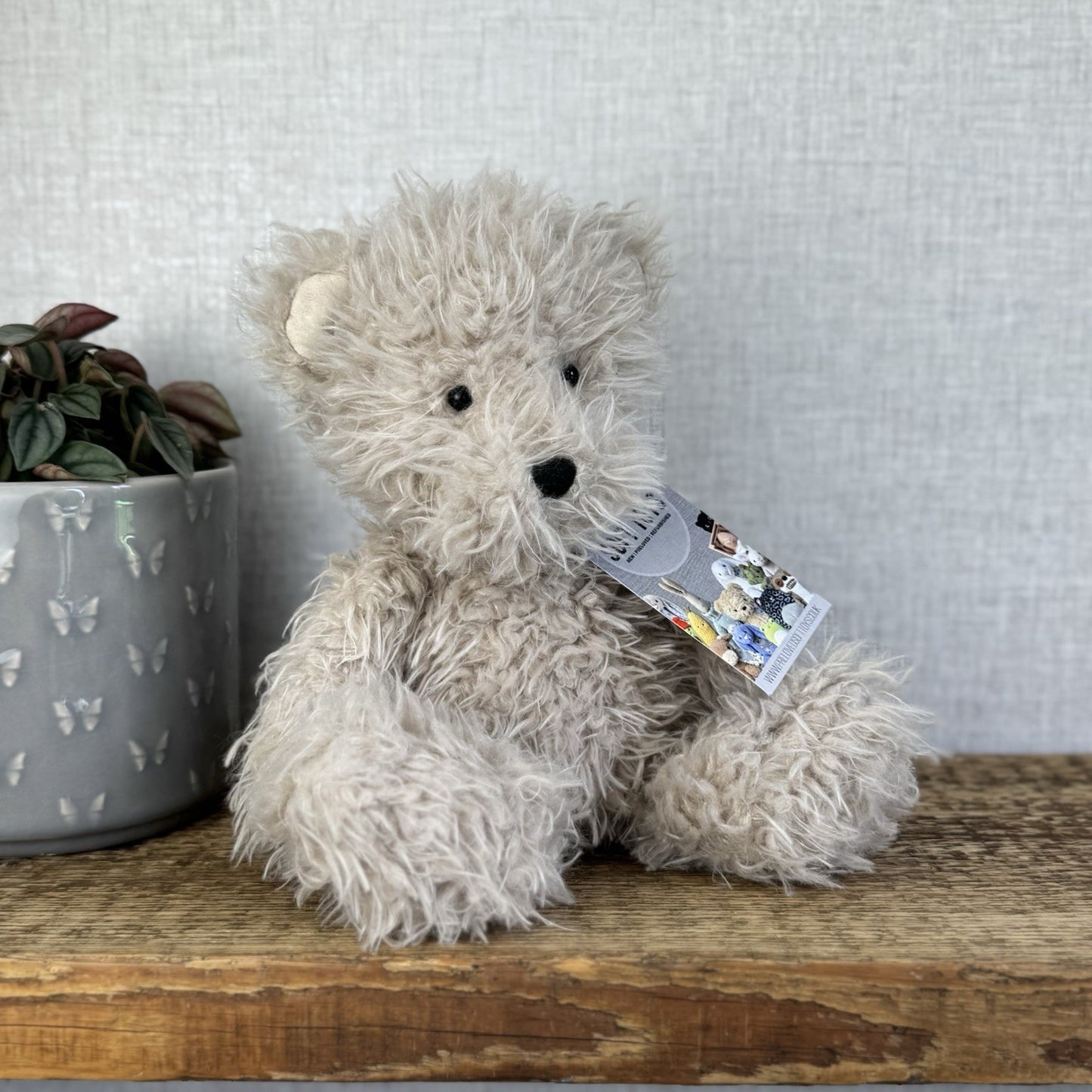 Jellycat Angora Cocoa Bear - Fluffy Medium Beige Bear Soft Toy Retired 12"