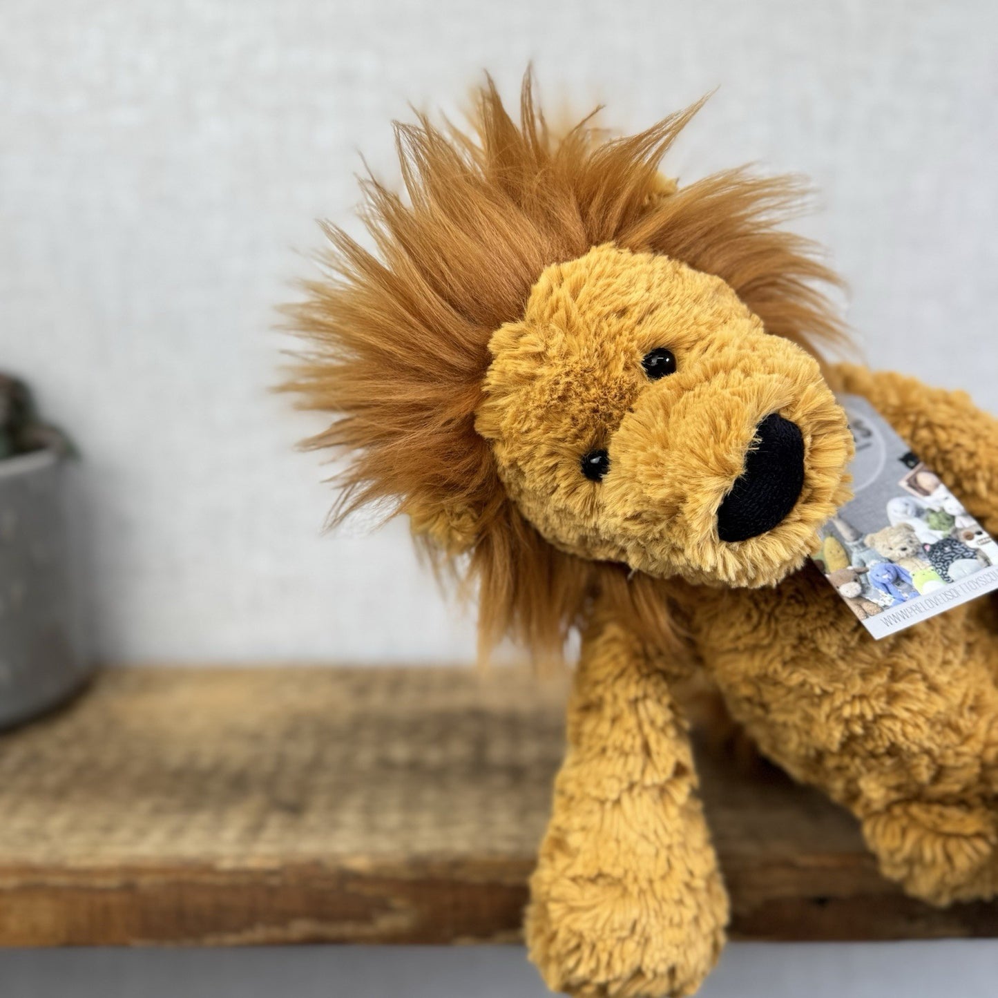 Jellycat Medium Mumble Lion - Rare Sguiggle Lion Soft Toy Beanie Plush 14"