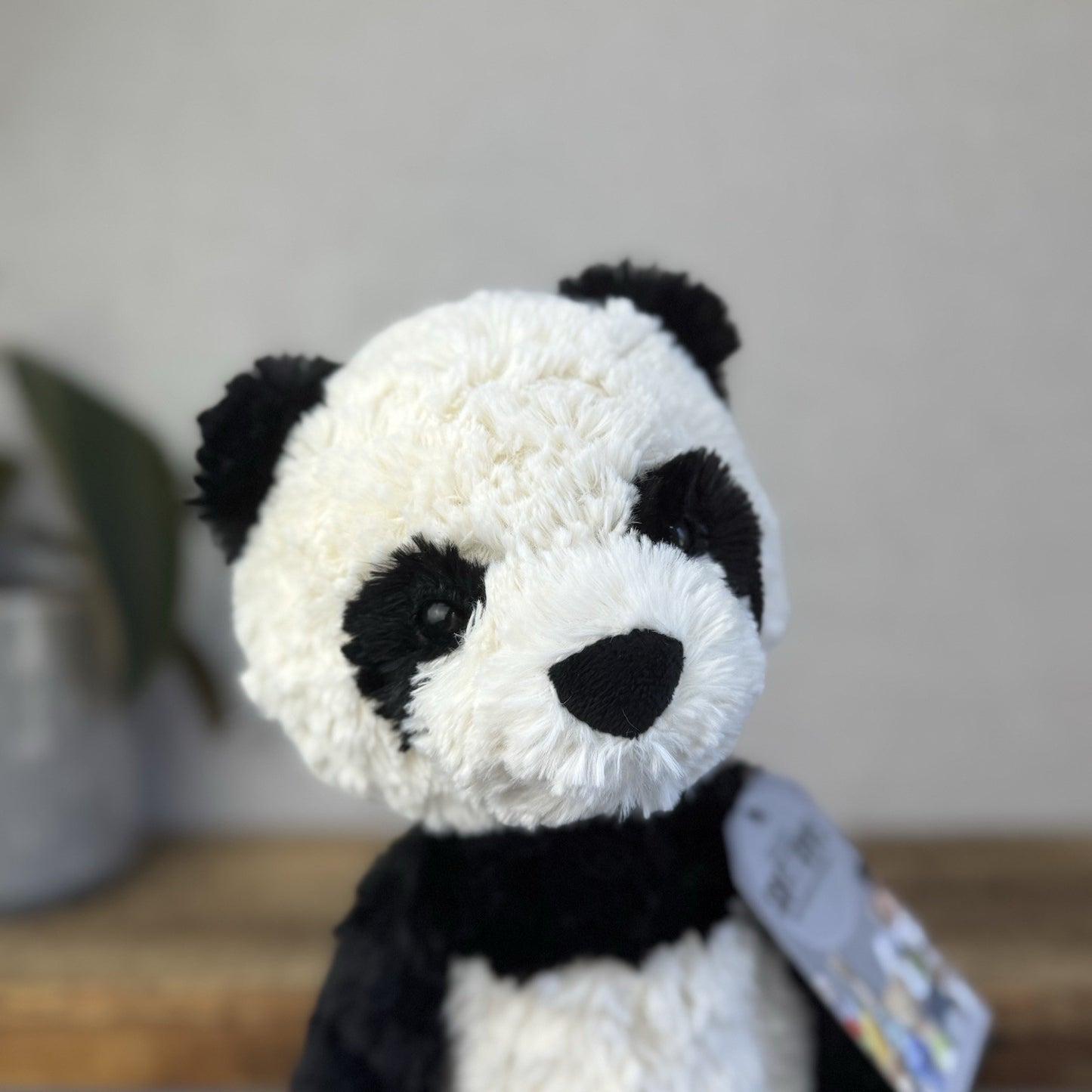 Jellycat Medium Mumble Panda - Black/White Texture Floppy Panda Bear Retired 14"