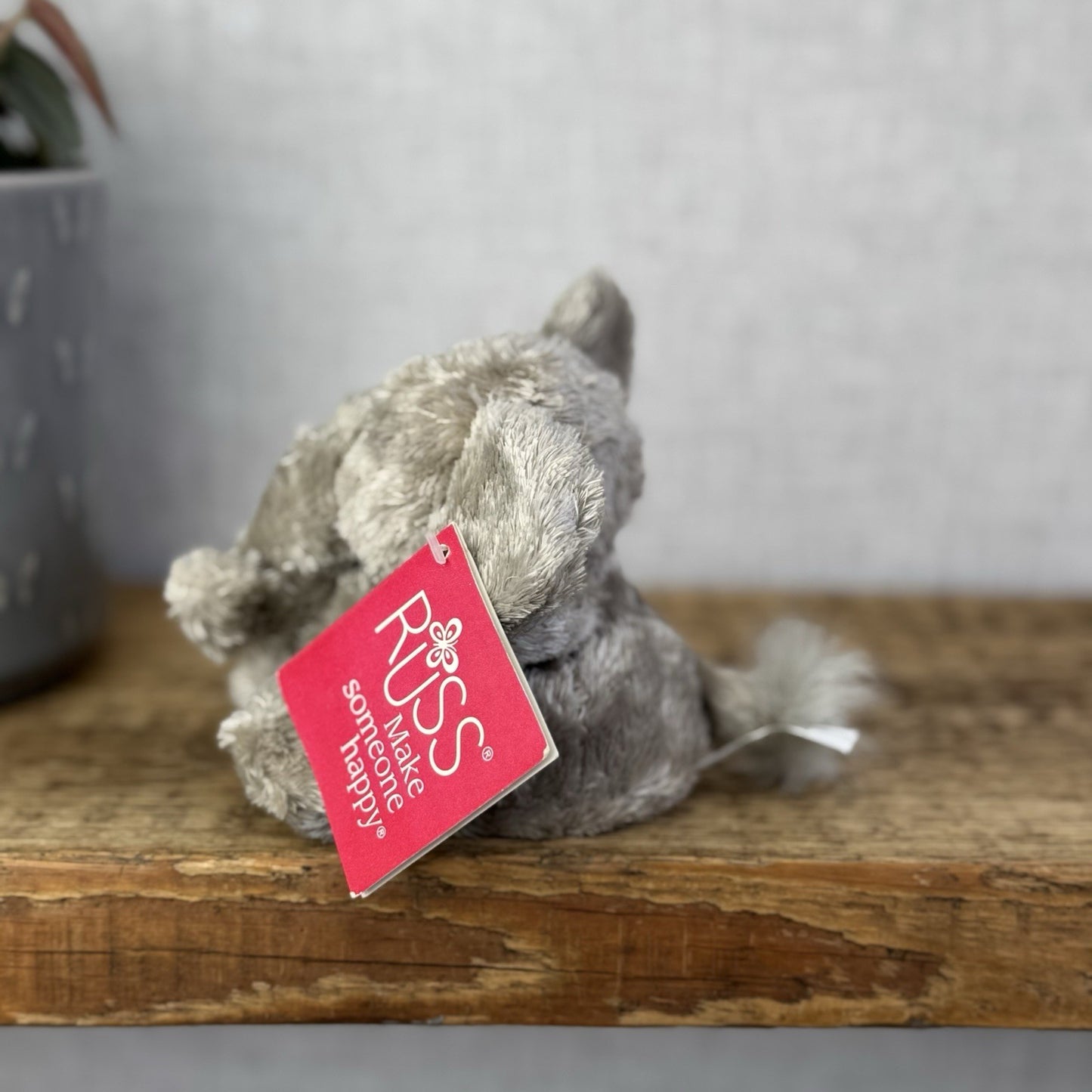 Russ Luvvies - Kristi Elephant Small Pudding Beanie Elephant New Tags 5"