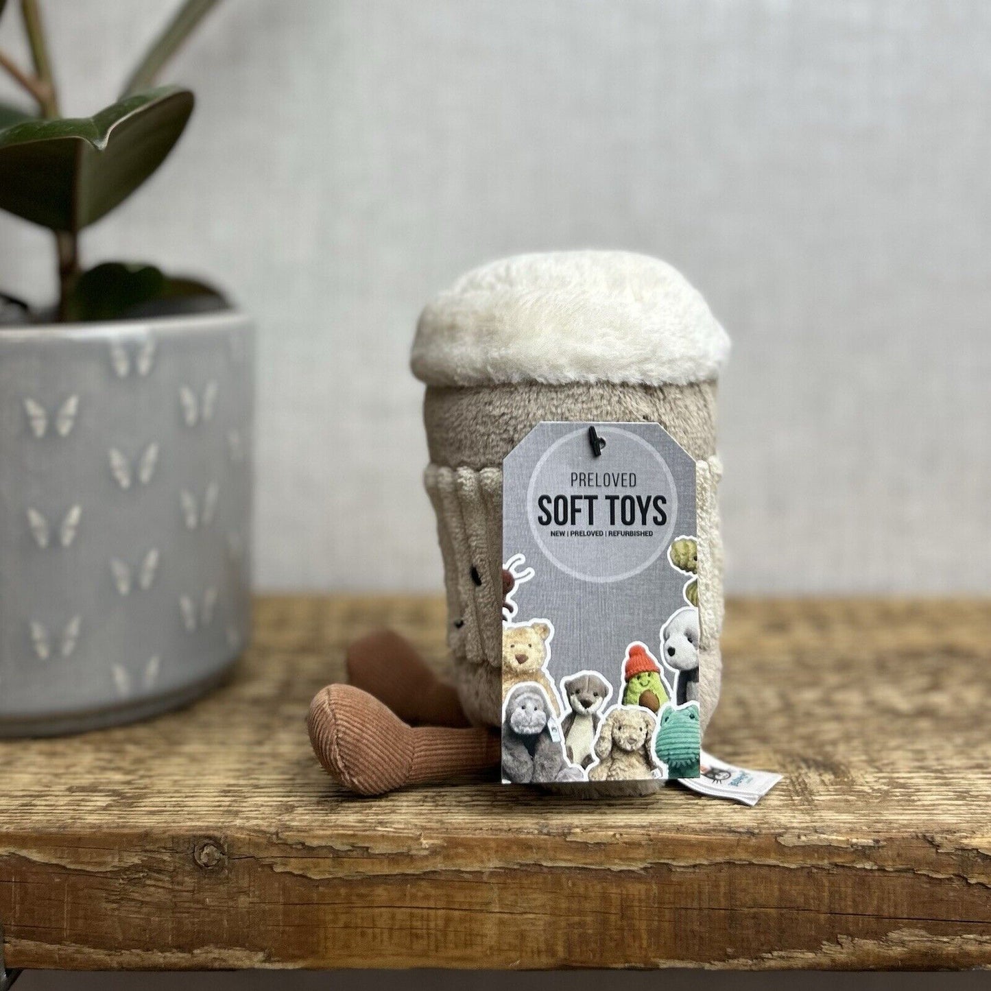 Jellycat Amuseable Coffee To Go Cup - Coffee Cup Soft Toy Beanie Collectible 8"
