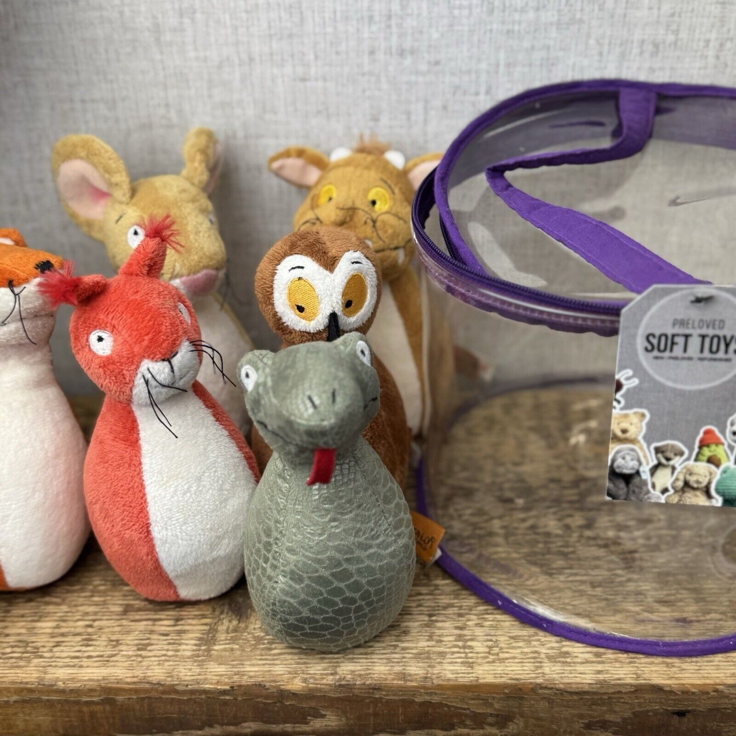 Gruffalo's Child Plush Skittle Set Bowling Soft Toy by Aurora The Gruffalo Gift