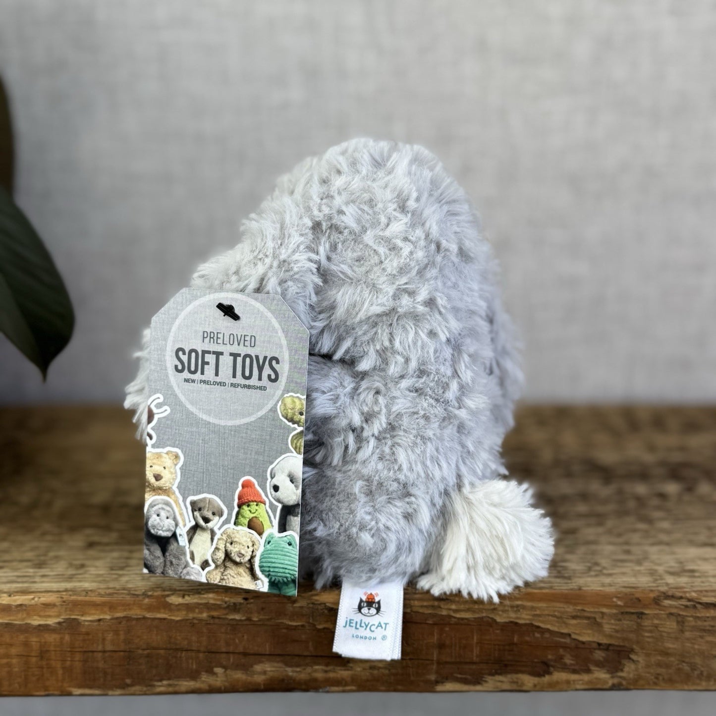 Jellycat Yummy Bunny Grey - New Without Tags - Small Beanie Rabbit Light Grey 5"