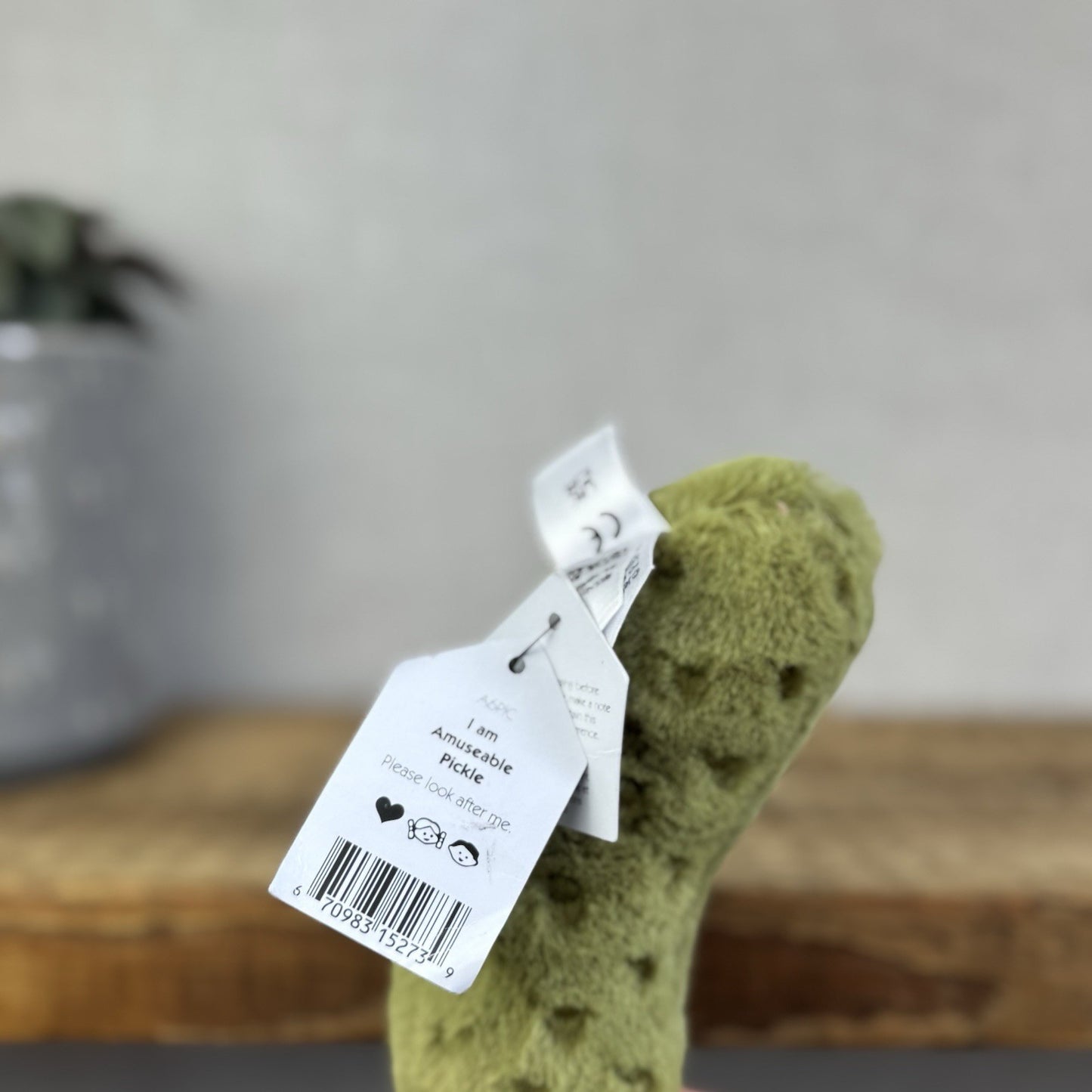 Jellycat Amuseable Pickle - Green Pickle Soft Toy Plush Novelty Beanie Tags