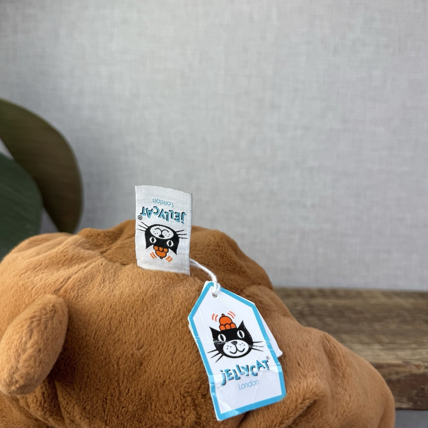 Jellycat Rumpletum Bear - Brown Suede Bear Soft Toy Beanie Retired Medium 14"
