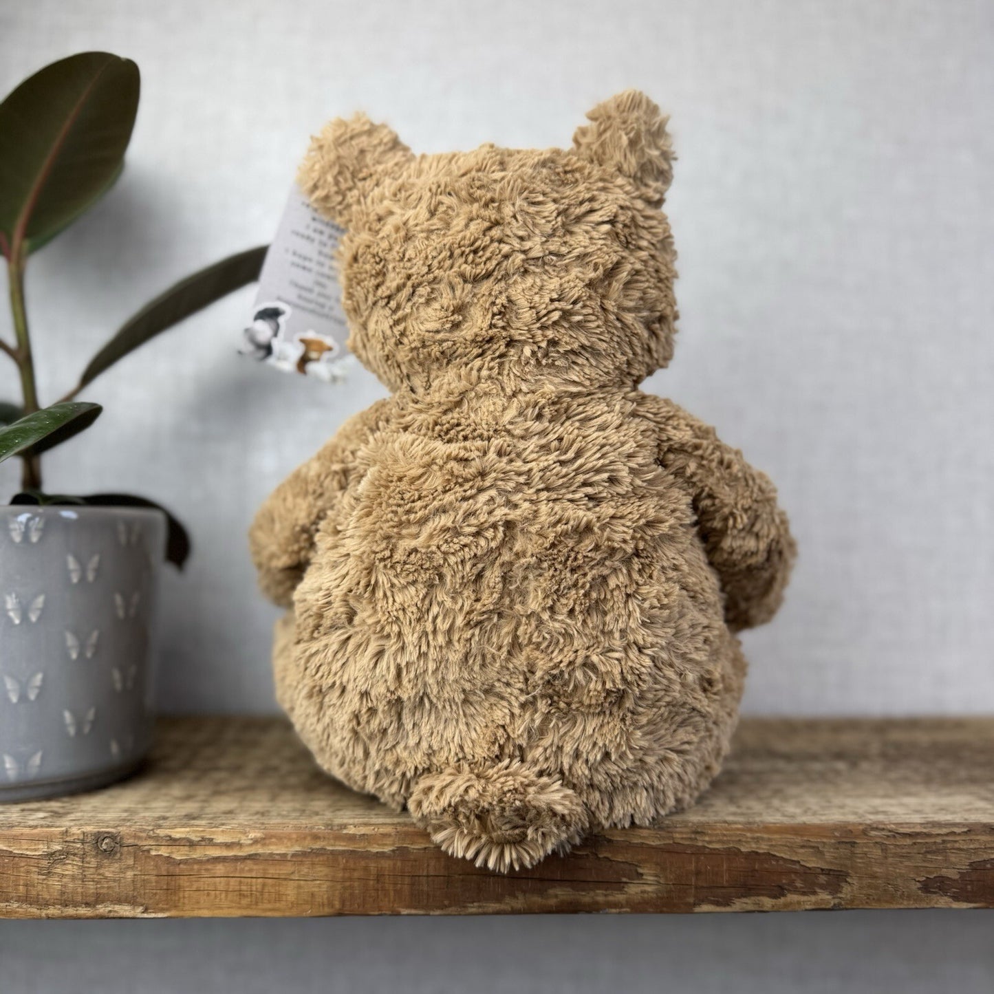Jellycat Large Bartholemew Bear - Jellycat Textured Tan Sitting Bear Plush 14”