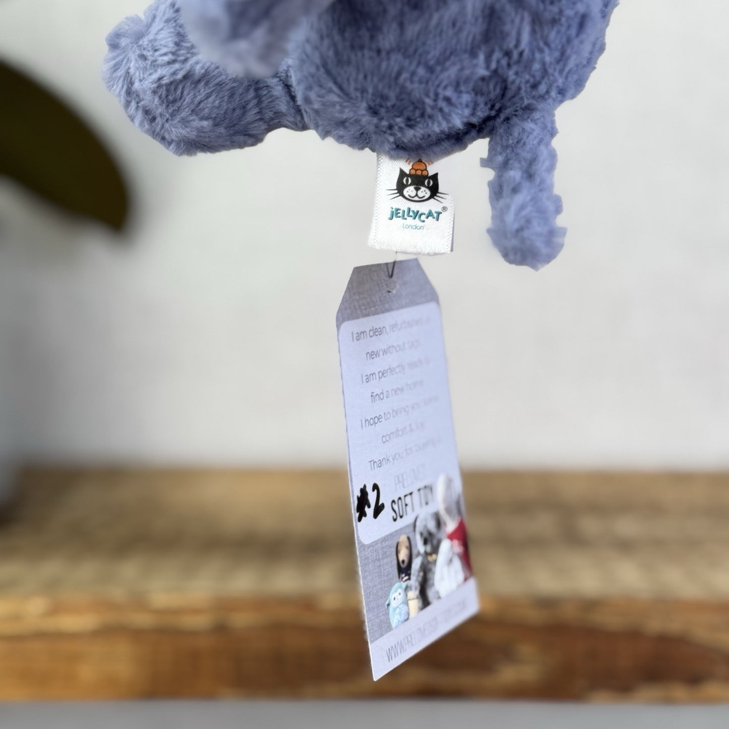 Jellycat Baby Fuddlewuddle Elephant - Fuddlewuddle Tiny Blue Elephant 4” (#2)