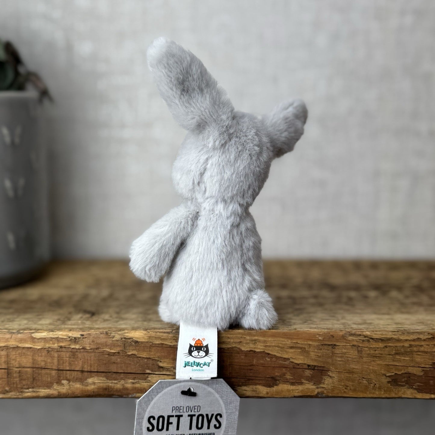 Jellycat Tiny Fluffy Silver Bunny - Tiny Fluffy Bunny Selfridges Exclusive 5”
