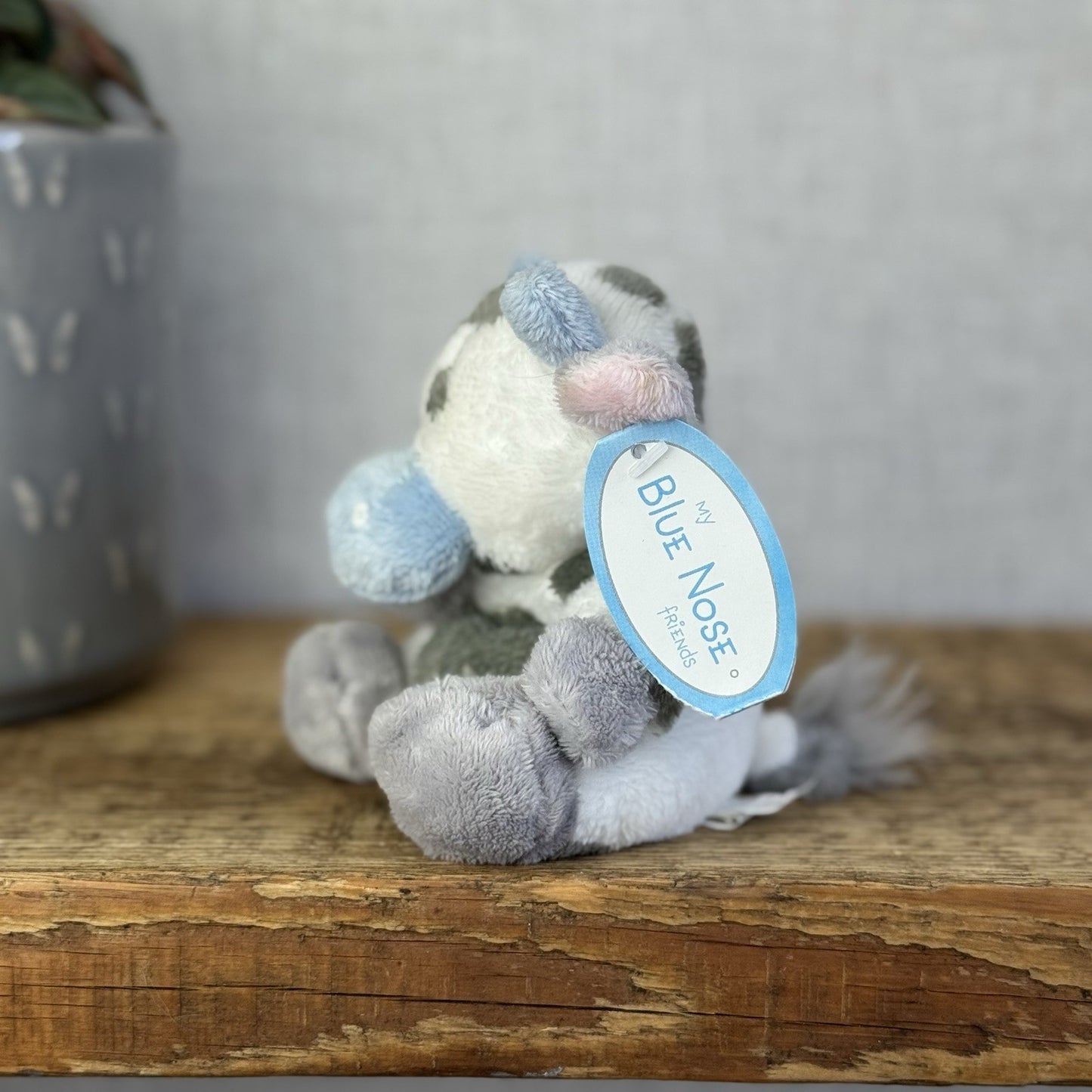 Blue Nose Friends Milkshake The Cow - Mini Cow Soft Toy Beanie Retired 5”