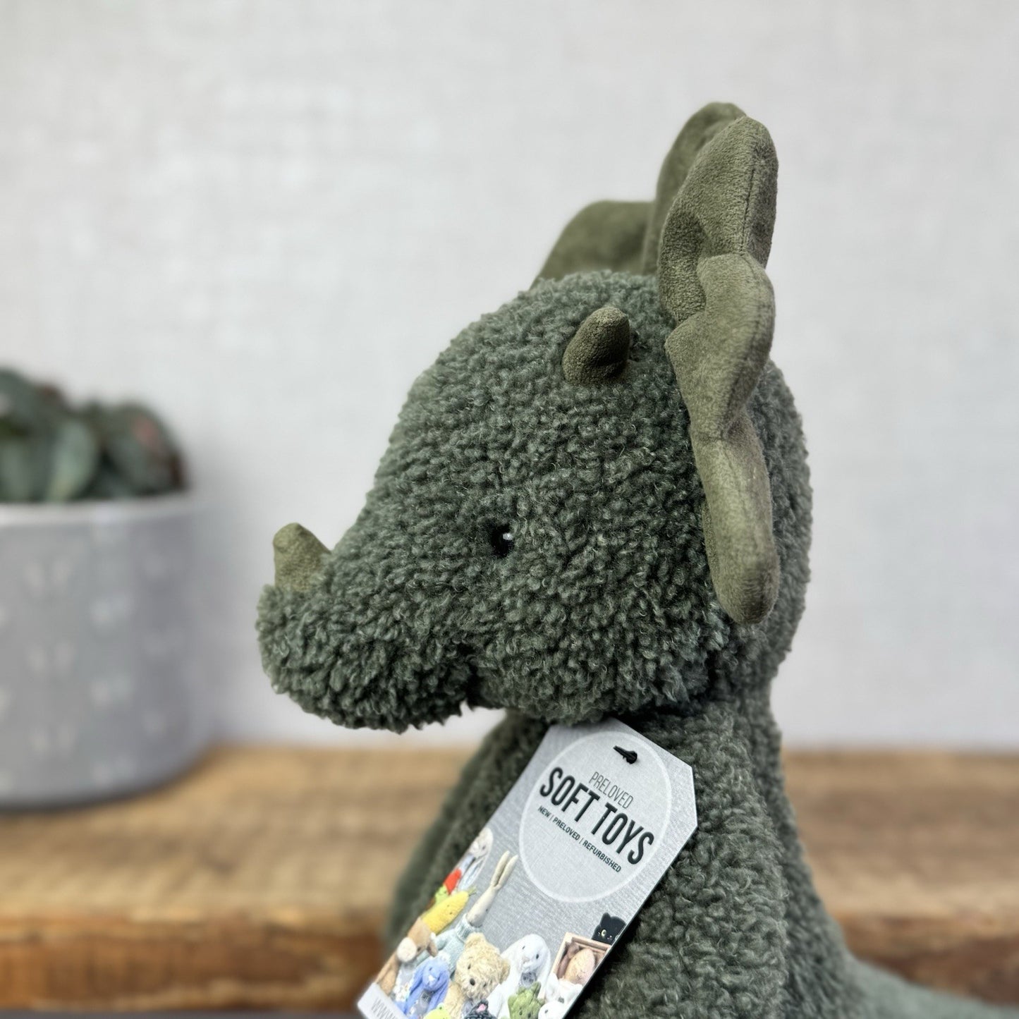 Jellycat Allenby Dinosaur - Little White Company Exclusive Green Dino 14"