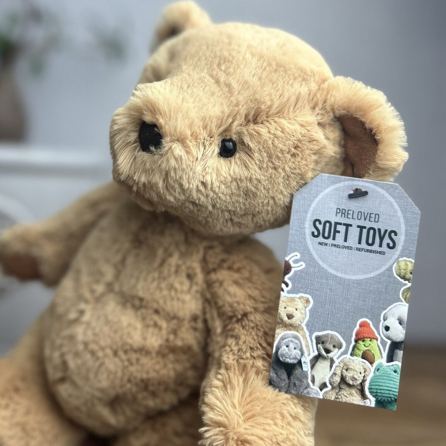 John Lewis Small Honey Bear Beanie Bear (Jellycat Collaboration) Small Size 10”
