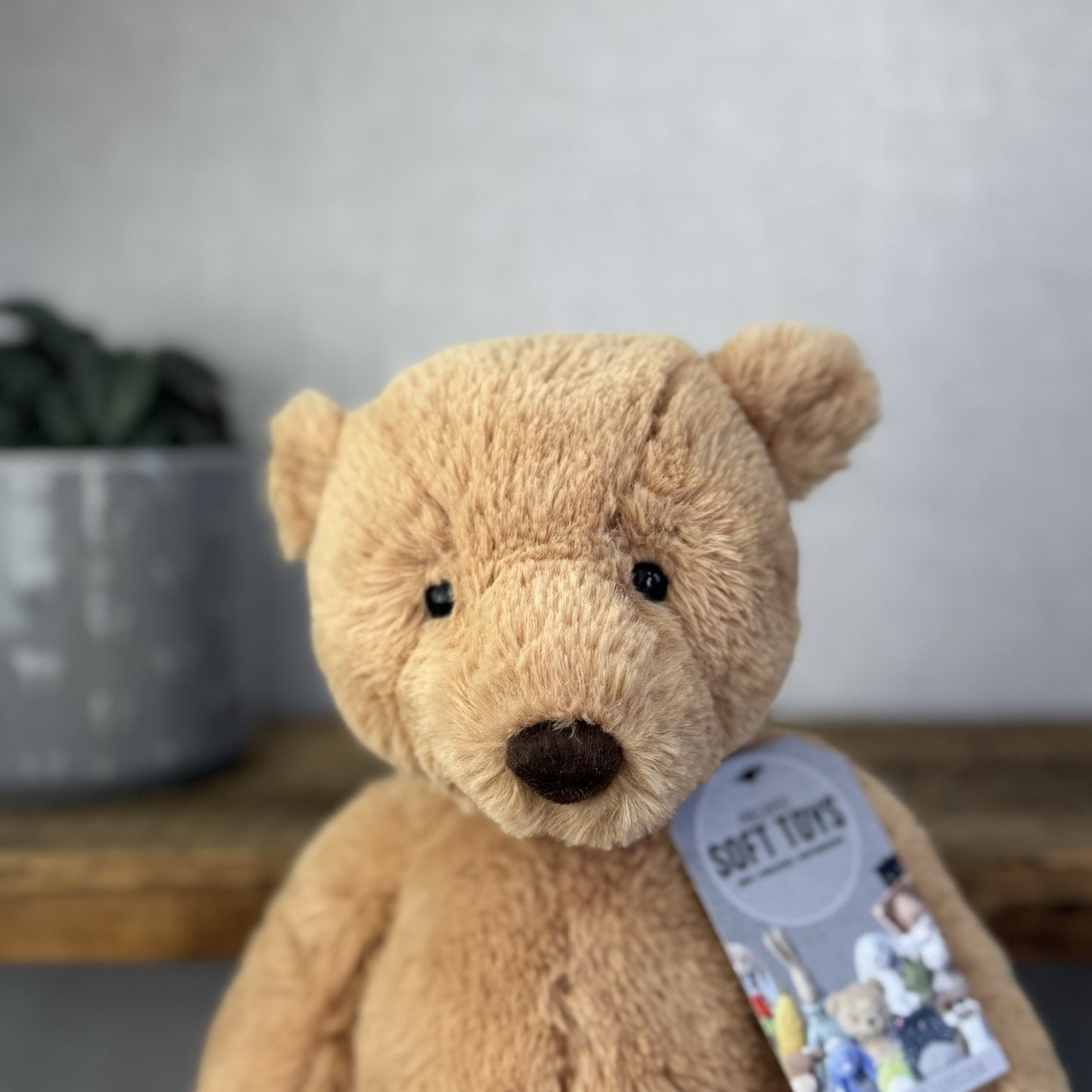 Jellycat Medium Butterscotch Bear - Retired Brown Beige Bear Soft Toy Beanie 12”