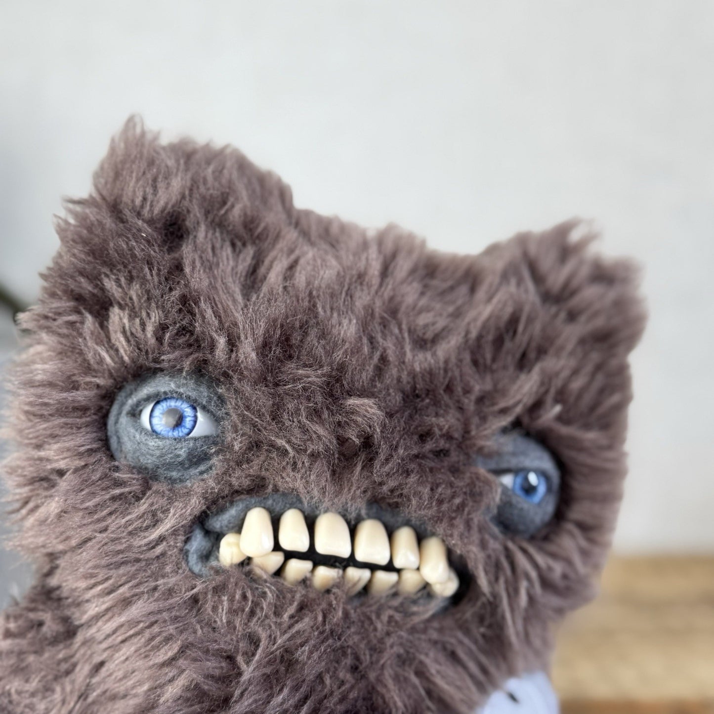 Fuggler Brown Munch Munch Rare - Brown Super Fluffy Fuggler With Red Eyes Cute