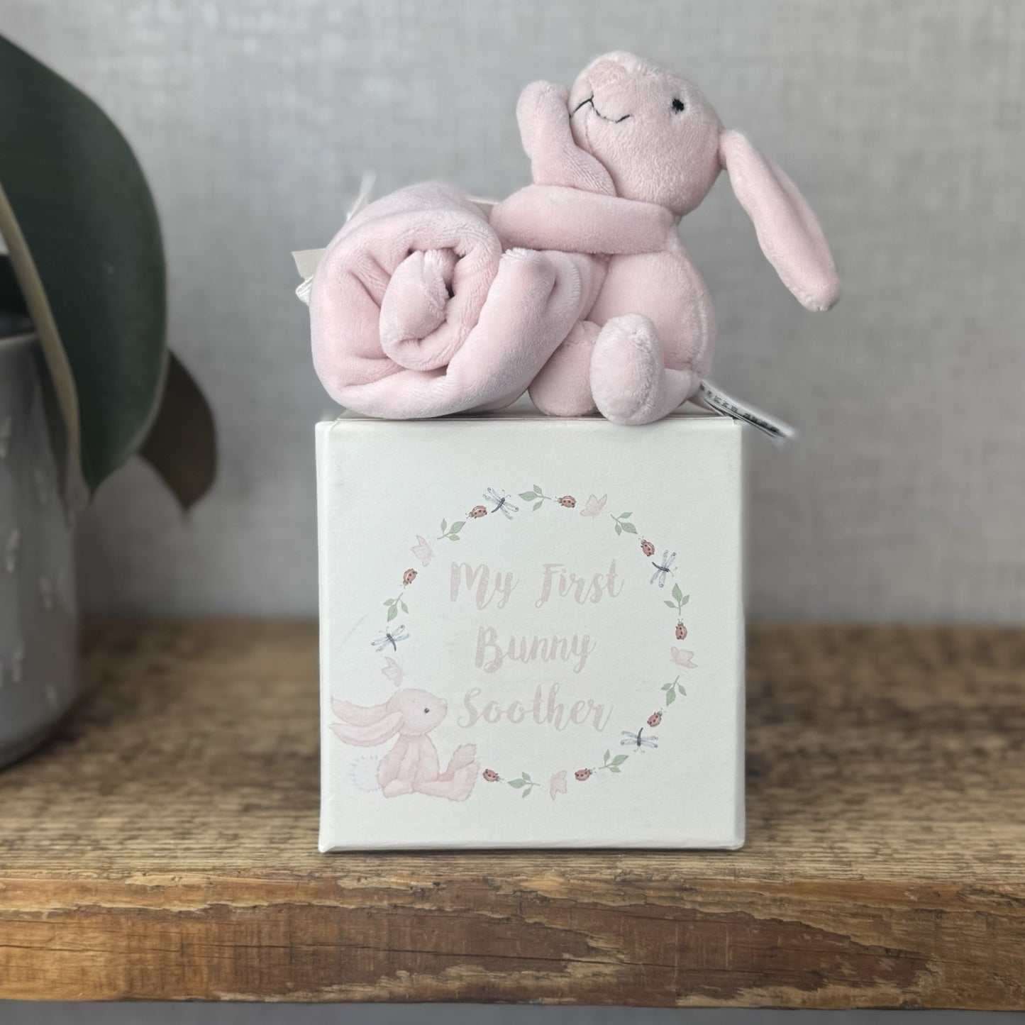 Jellycat - My First Soother Pink - Pink Bunny Velour Comforter New In Box