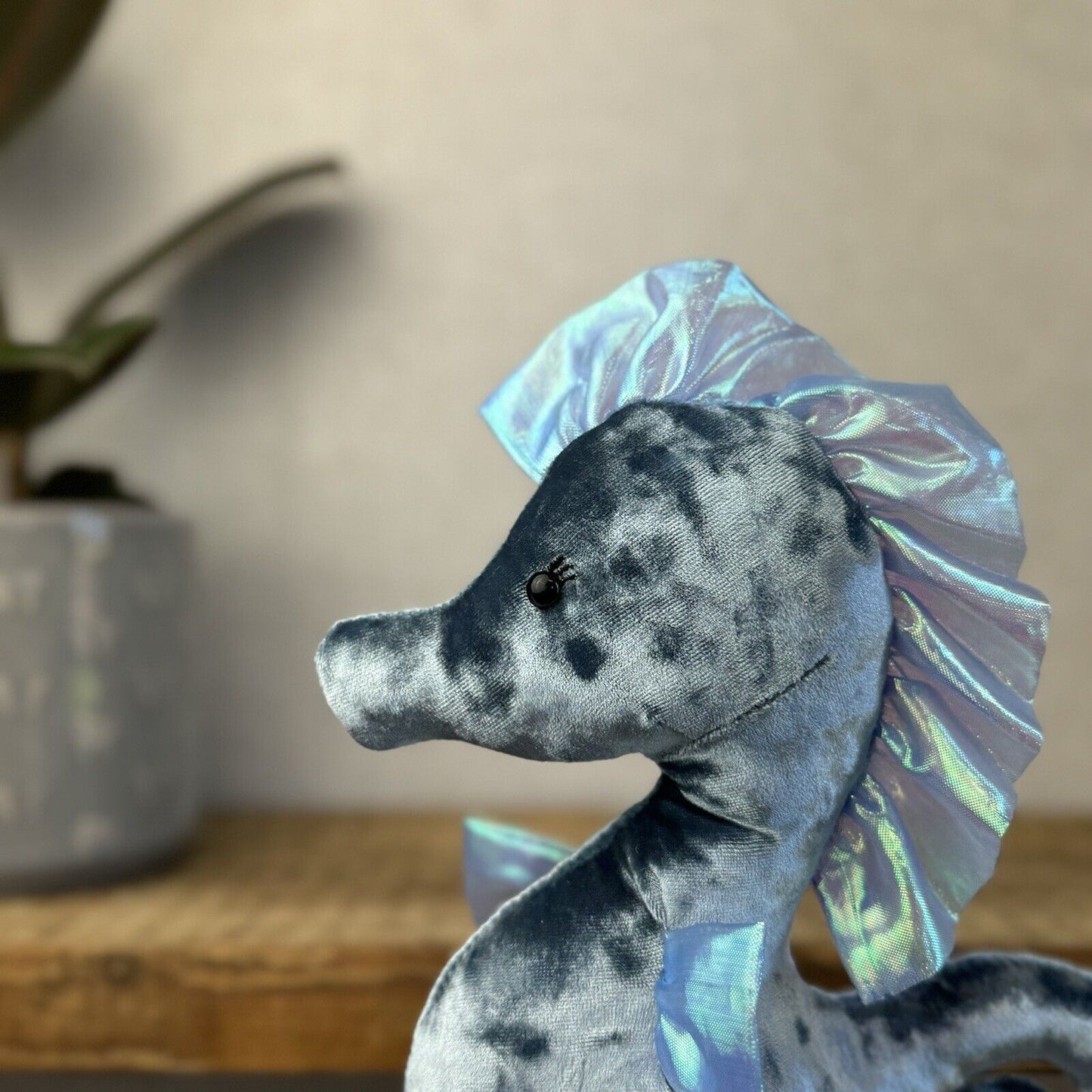 Jellycat Coral Cutie Seahorse - Light Blue Velour Sea Creature Seahorse Plush 8”