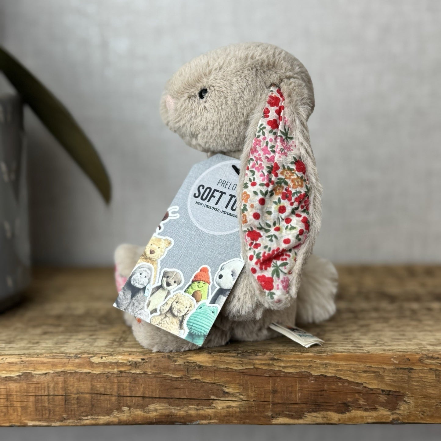 Jellycat Small Beige Blossom Posy Bunny Rabbit - Beige Bunny Floral Rabbit 5"