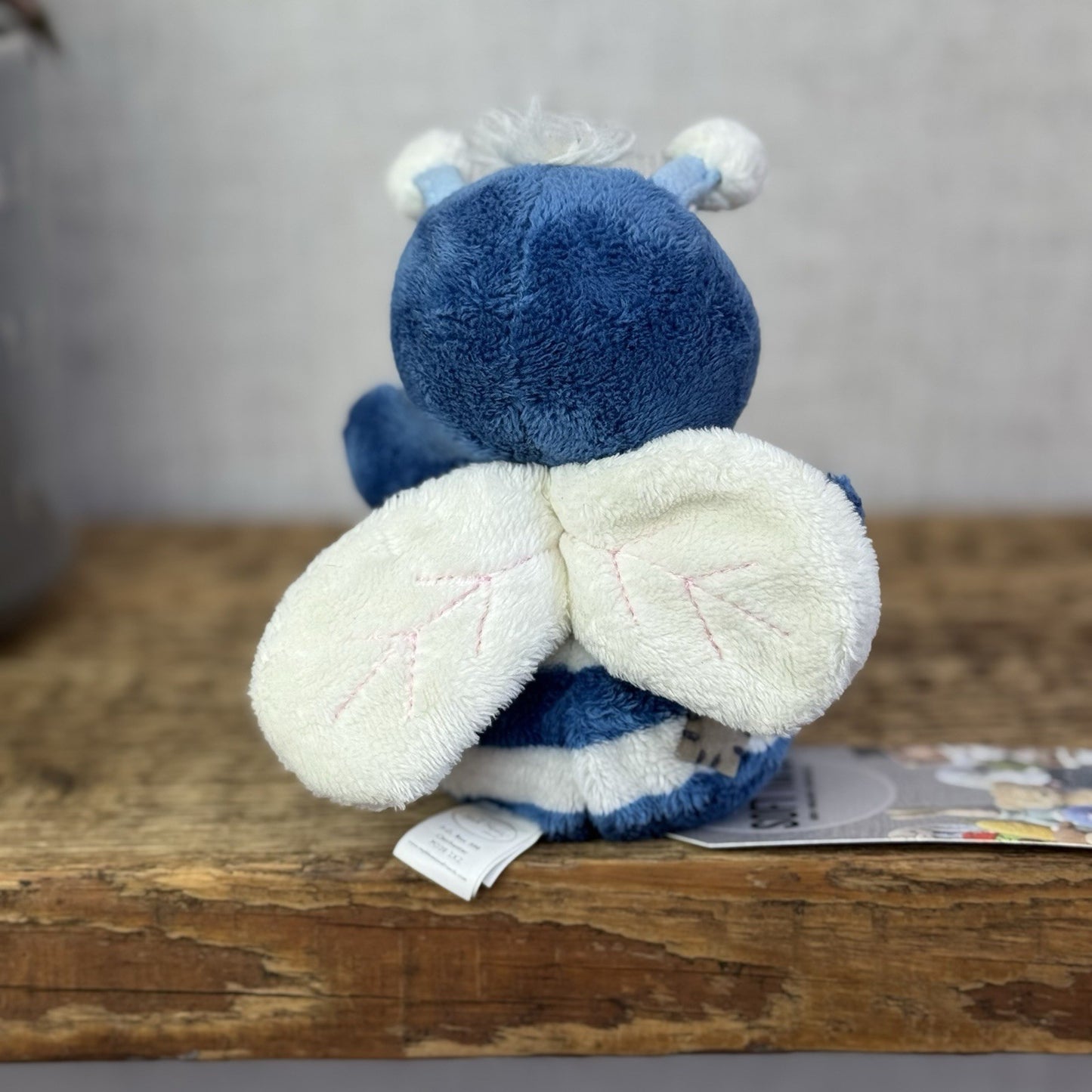 Blue Nose Friends Honey #28 - Mini Blue Bumble Bee Collectible Beanie Plush 5"