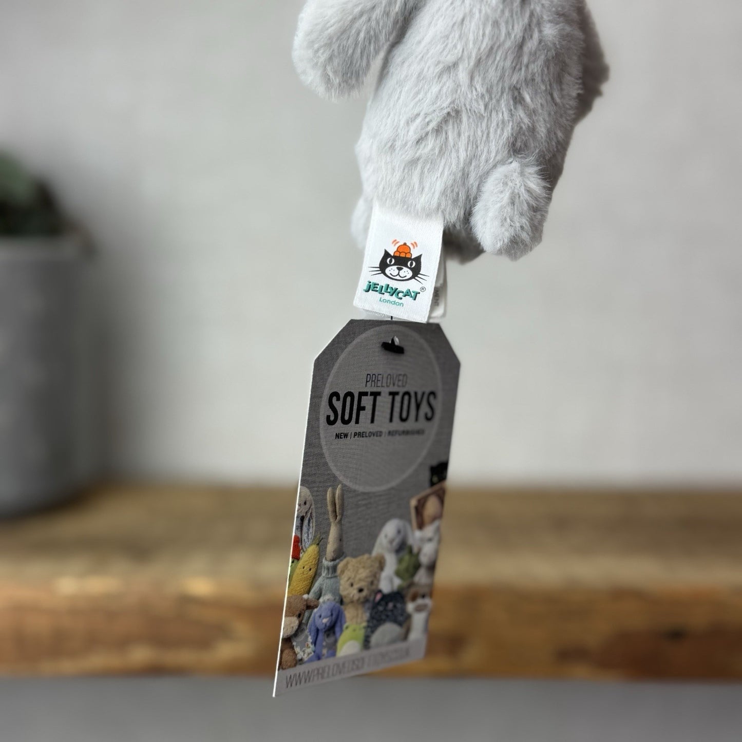 Jellycat Tiny Fluffy Silver Bunny - Tiny Fluffy Bunny Selfridges Exclusive 5”