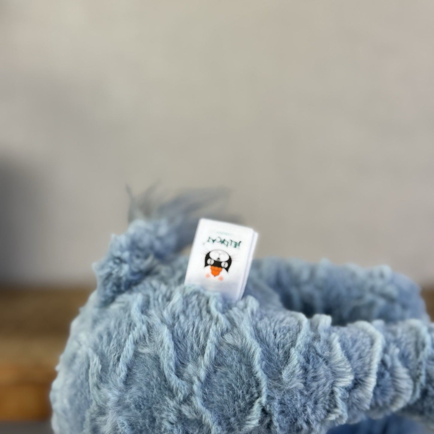 Jellycat Little Eddy Small Blue Standing Elephant Beanie Retired Collectible 8”