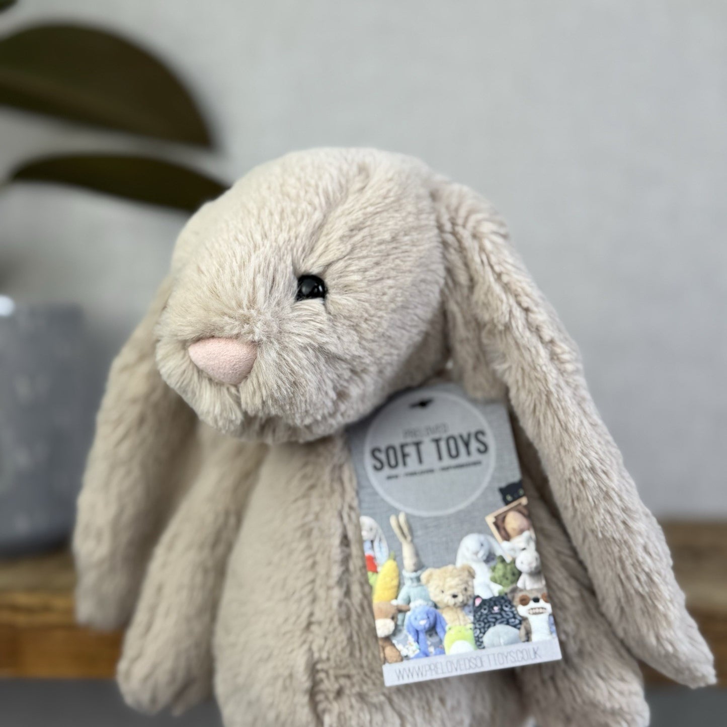 Jellycat Medium Bashful Beige Bunny - Light Brown Bunny Soft Toy Beanie 12” NWOT