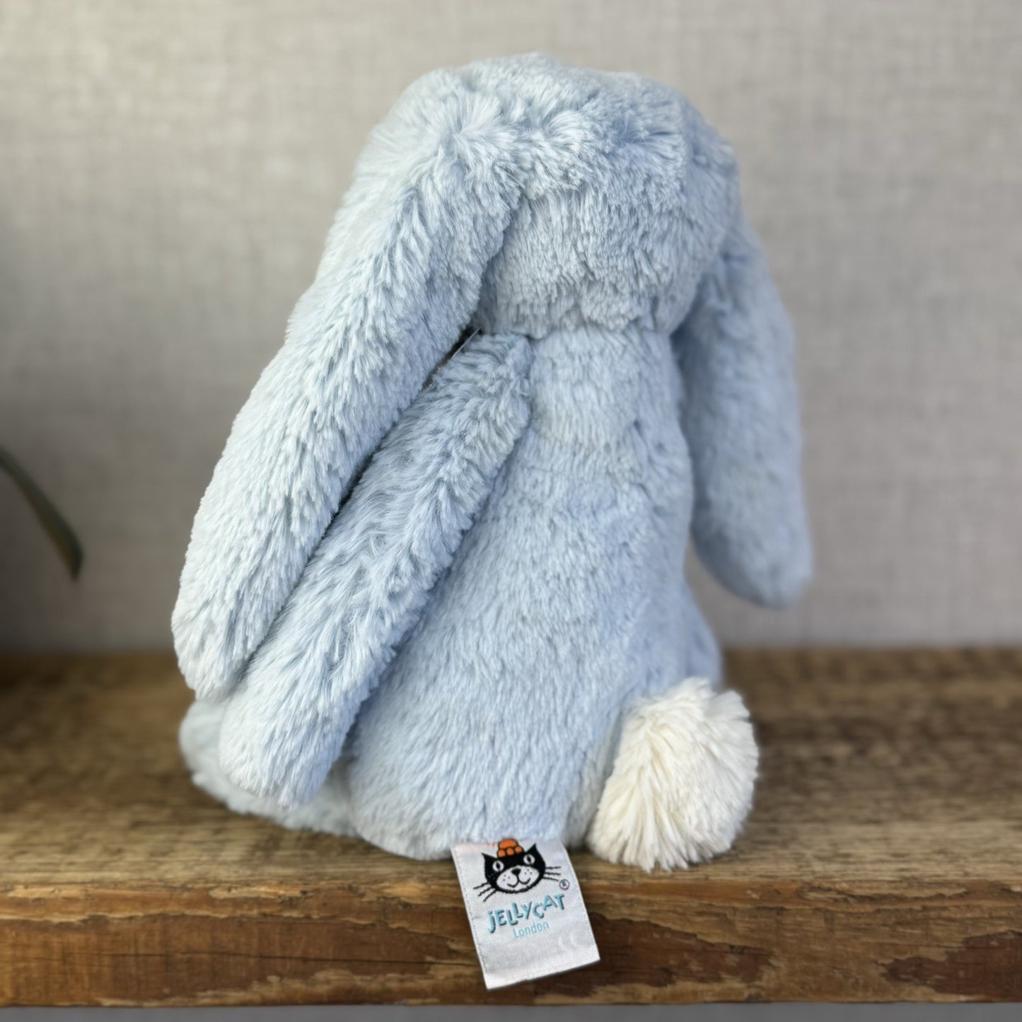Jellycat Medium Bashful Blue Bunny - Baby Blue Bunny Rabbit Beanie Medium 12"