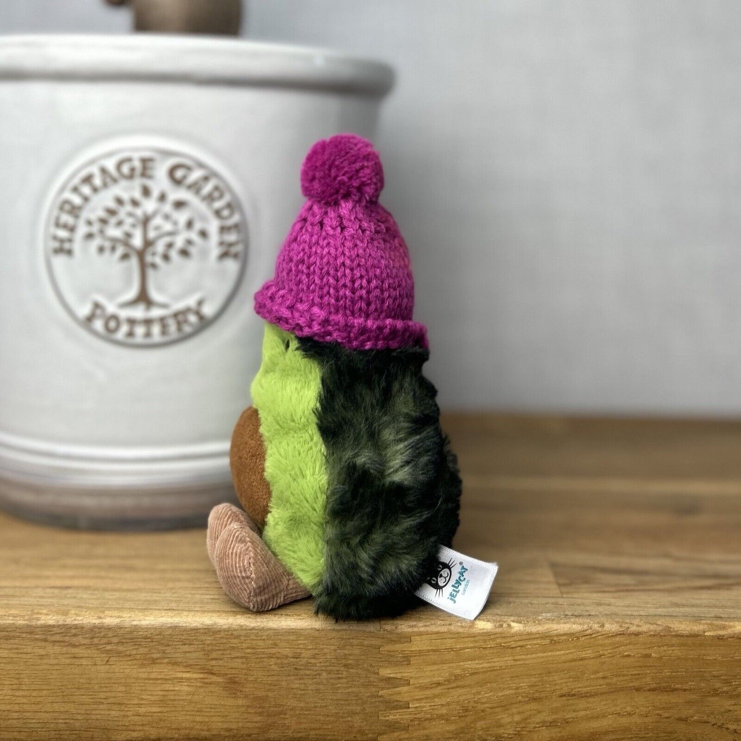 Jellycat Amuseable Cozi Avocado With Hat Plush Soft Toy - Fuschia Cozi Avacado