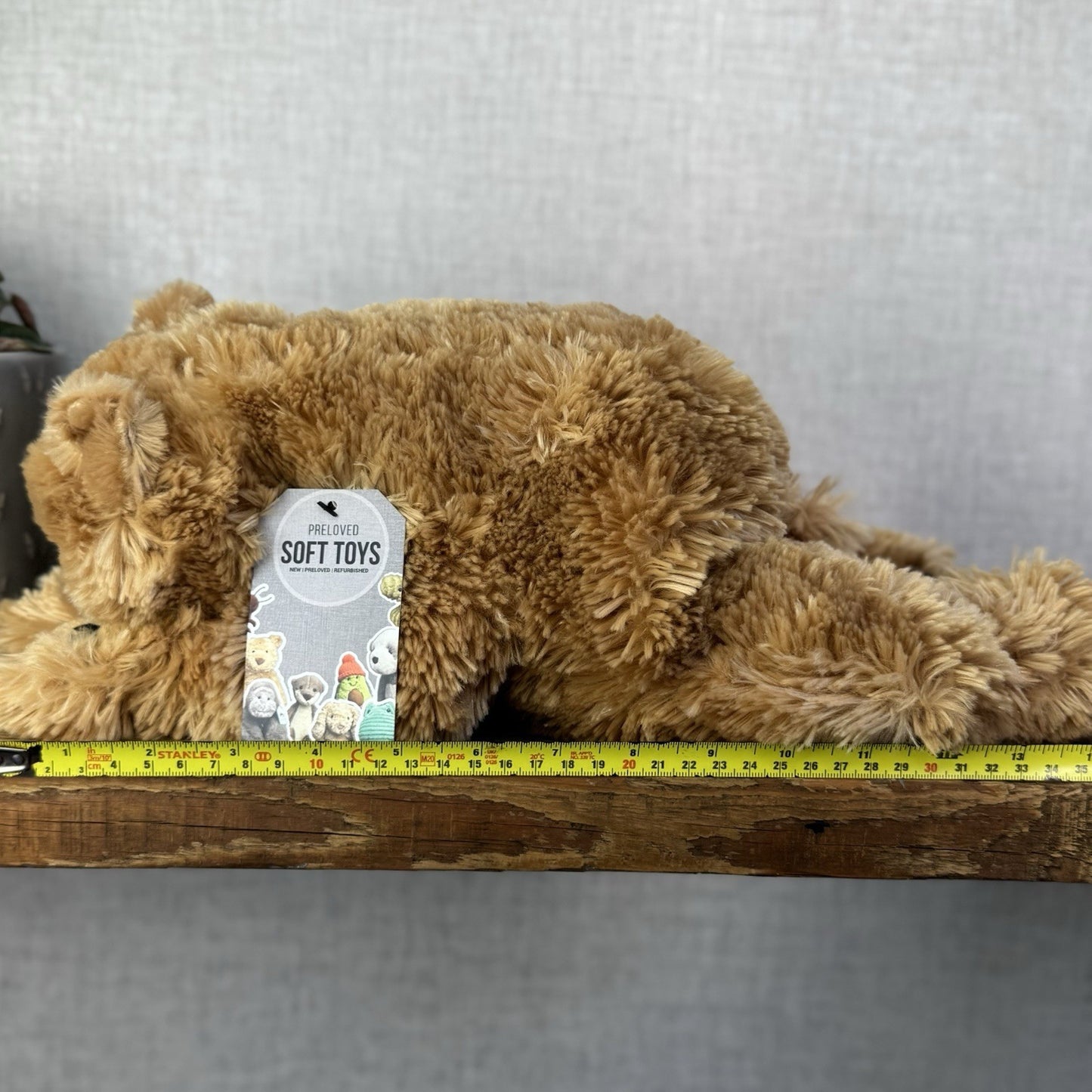 Barbara Bukowsk Vintage Floppy Bear - Golden Bear Beanie Large Rare Plush 15”