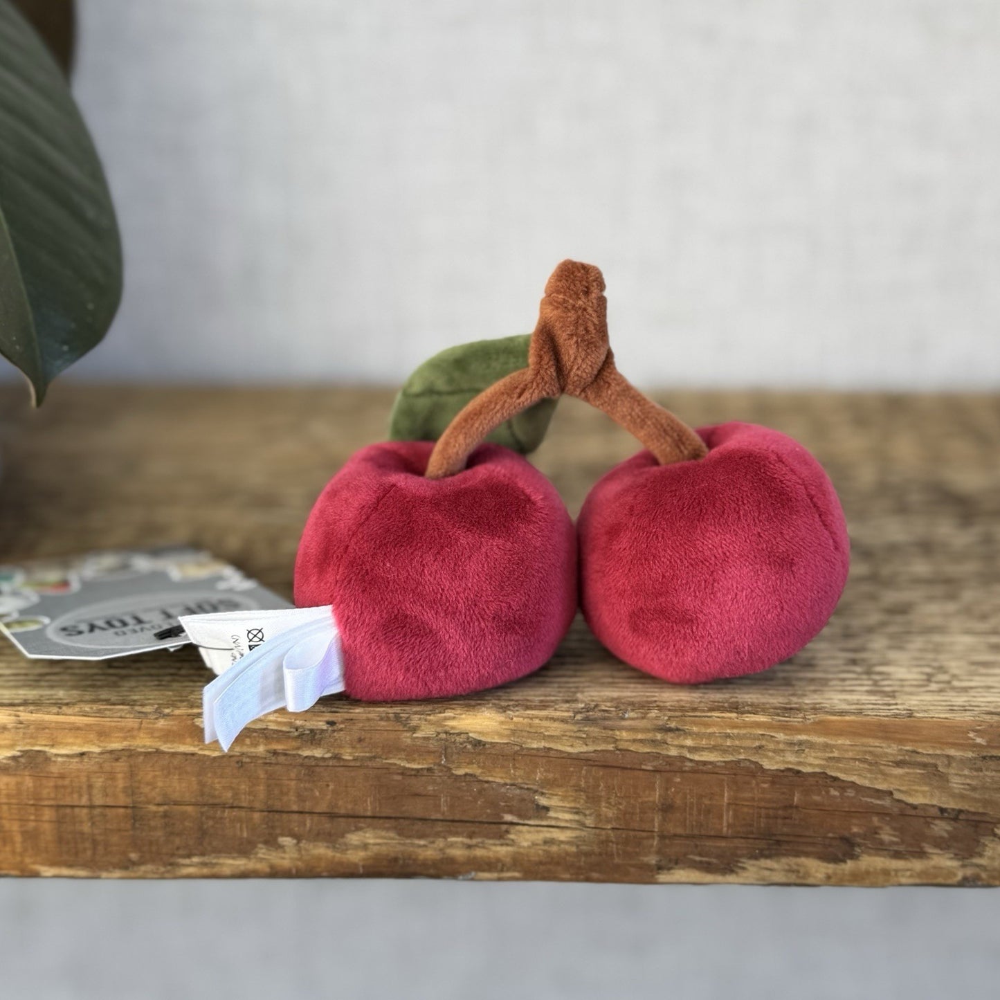 Jellycat Fabulous Fruit Cherry - Small Velour Cherries Soft Toy Beanie Plush 4”