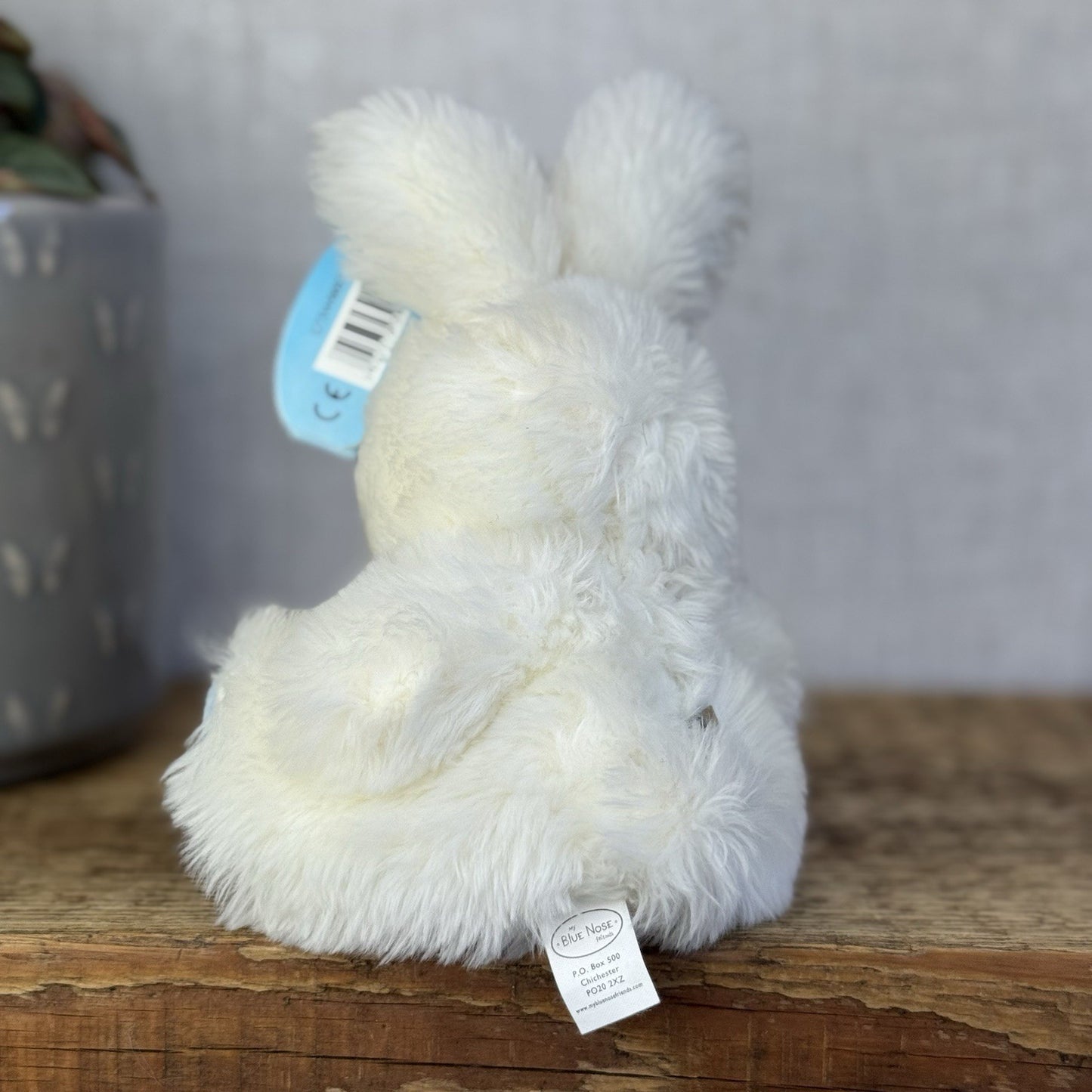 Blue Nose Friends Snowball - Fluffy White Bunny Mini Beanie Blue Nose New 5”
