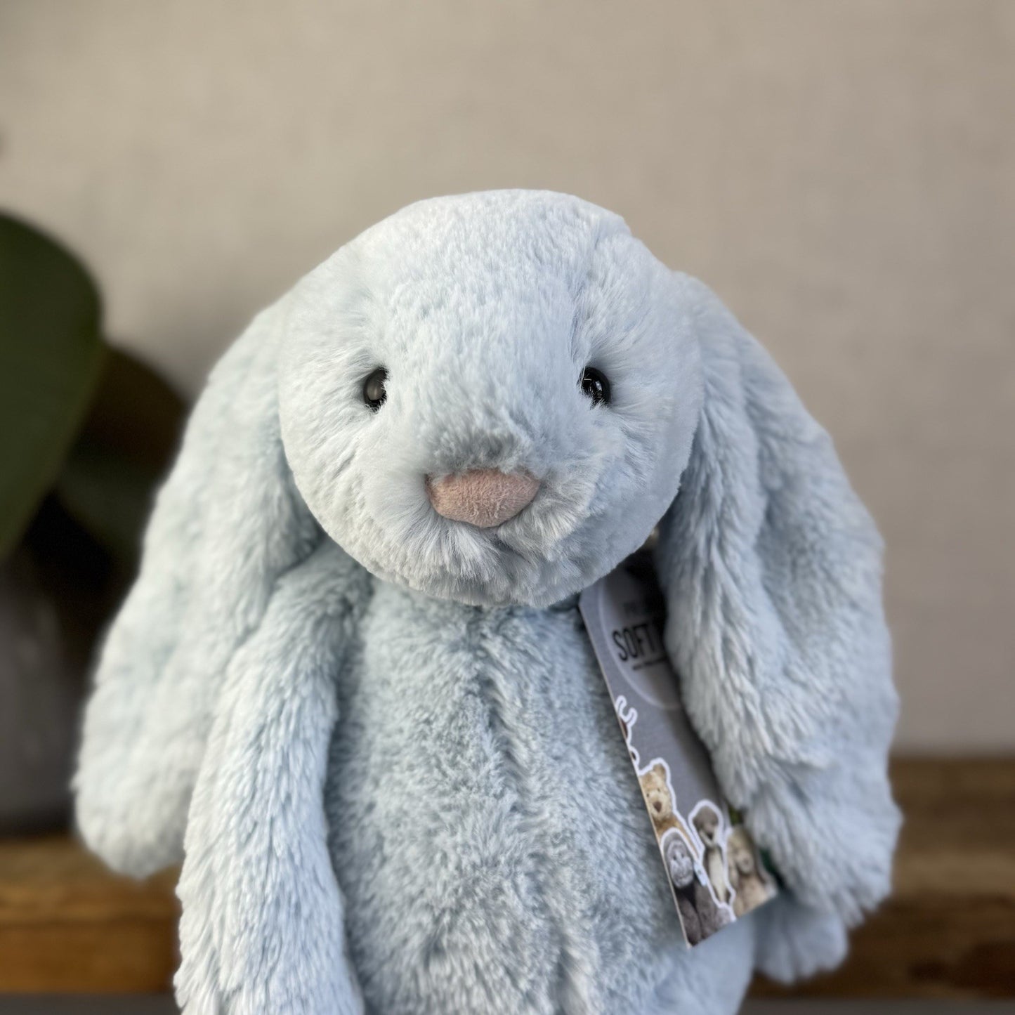 Jellycat Medium Bashful Blue Bunny - Baby Blue Rabbit Beanie Medium 12" (#2)
