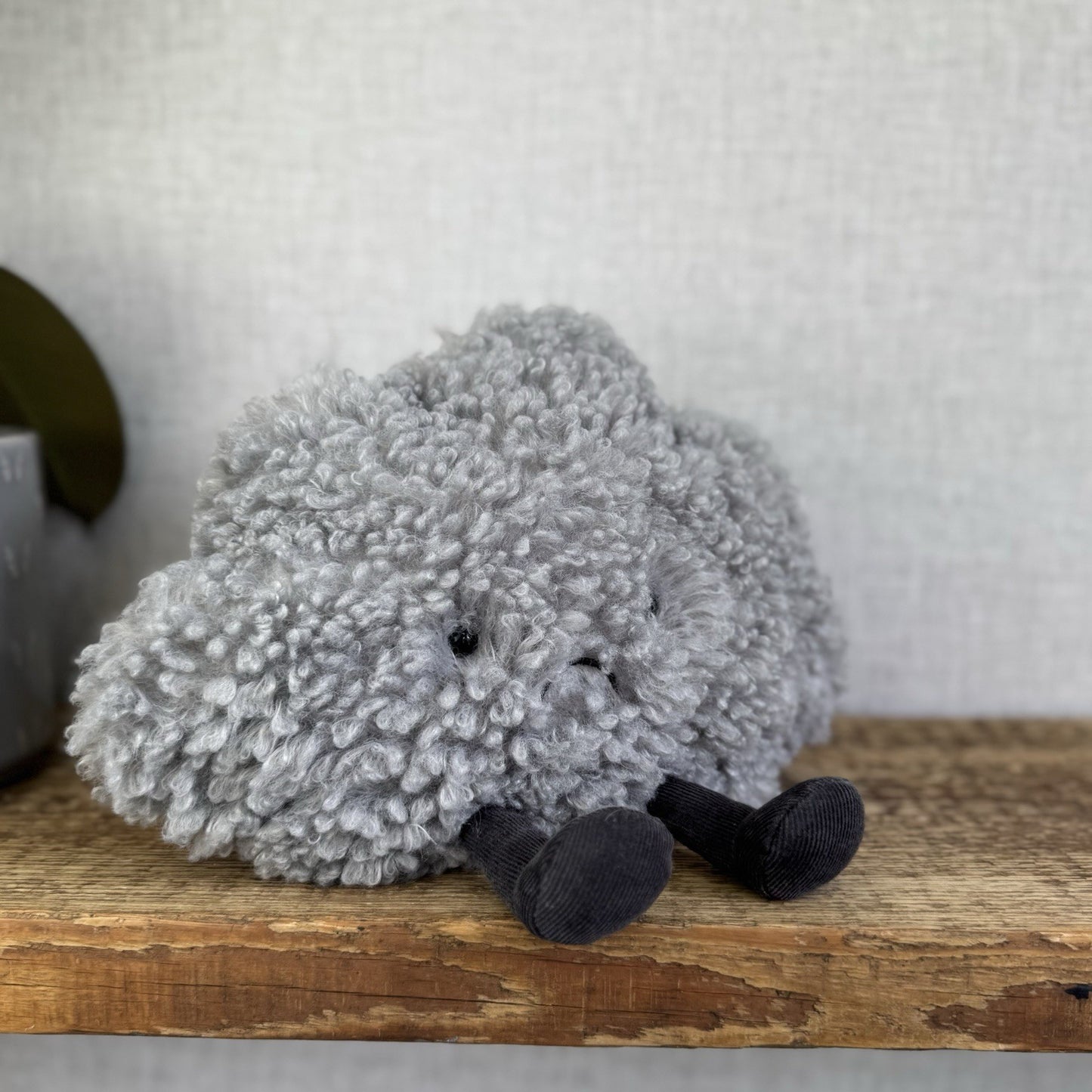 Jellycat Amuseable Storm Cloud - Grey Grumpy Cloud Plush Beanie NWT 10"