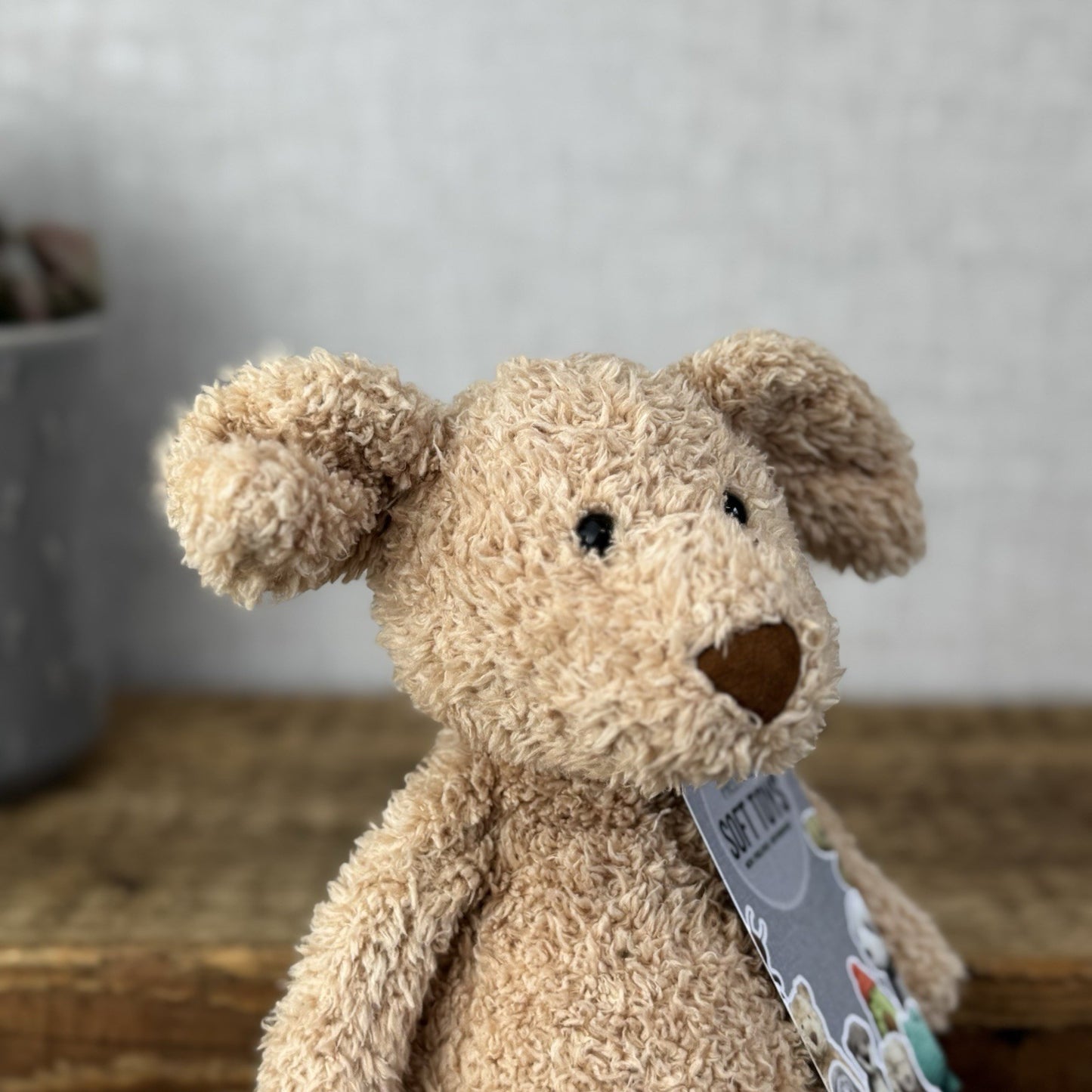 Jellycat Chouchou Puppy Dog - Beige/Light Brown Beanbag Soft Toy Retired 10"