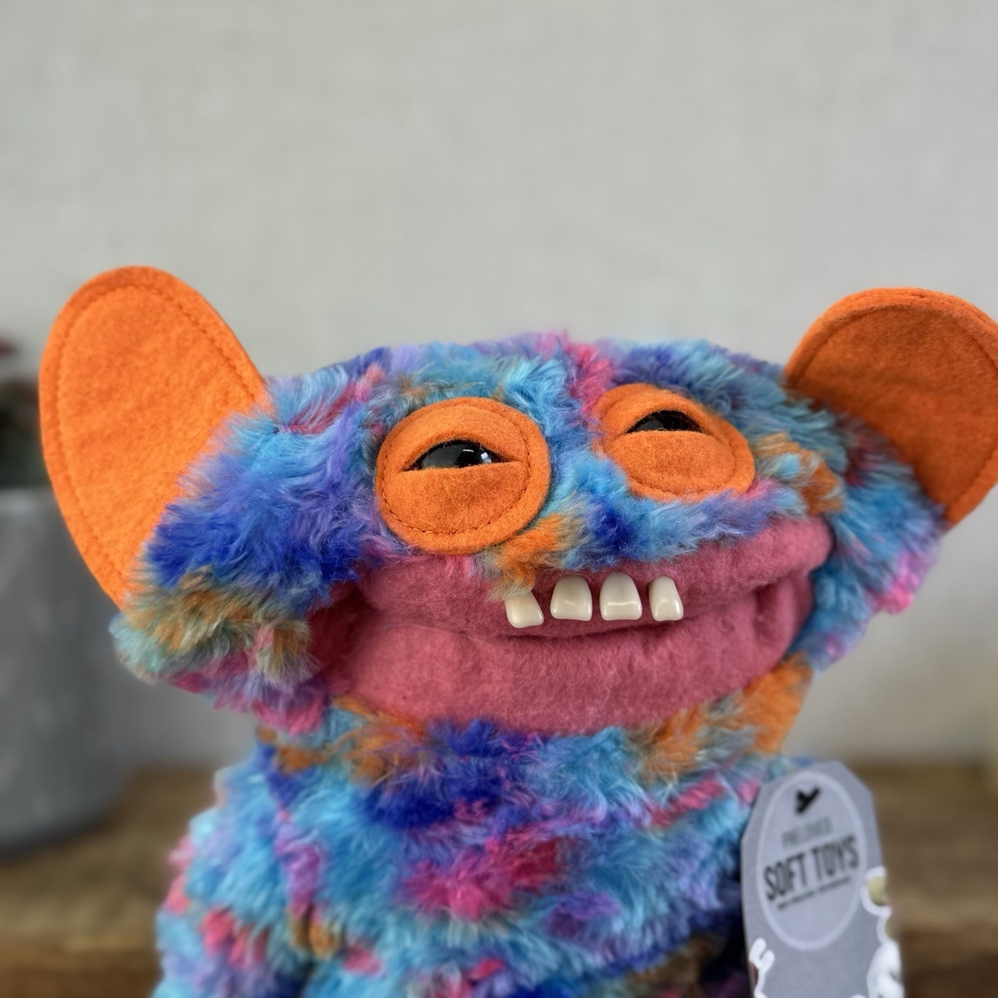Fuggler Chaos Crew - Fluffy Mixed Blue/Orange Pink Funny Ugly monster Plush