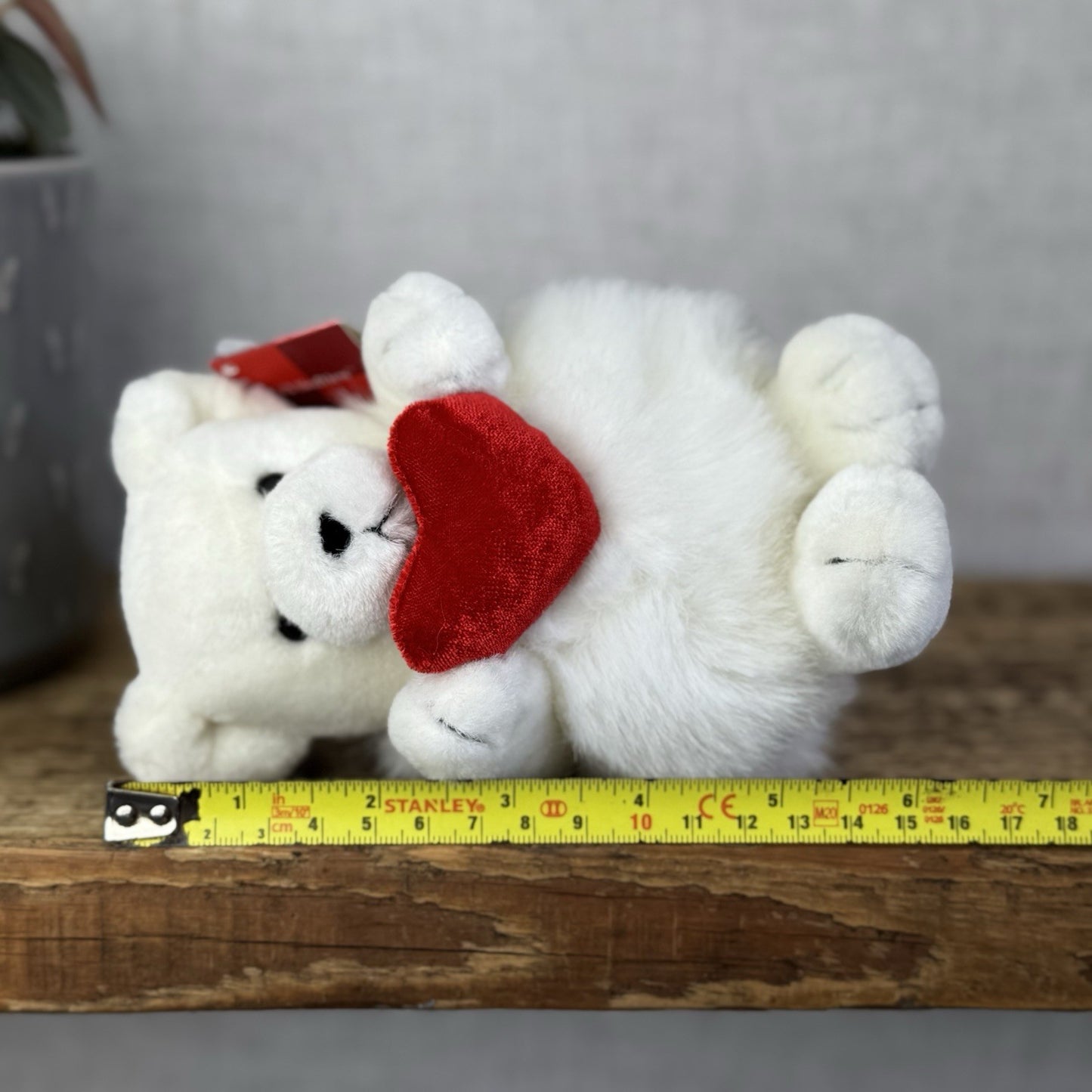 Russ Berrie - Lil' Softies Smooch - Mini Bear With Heart Valentines GIft New 5"
