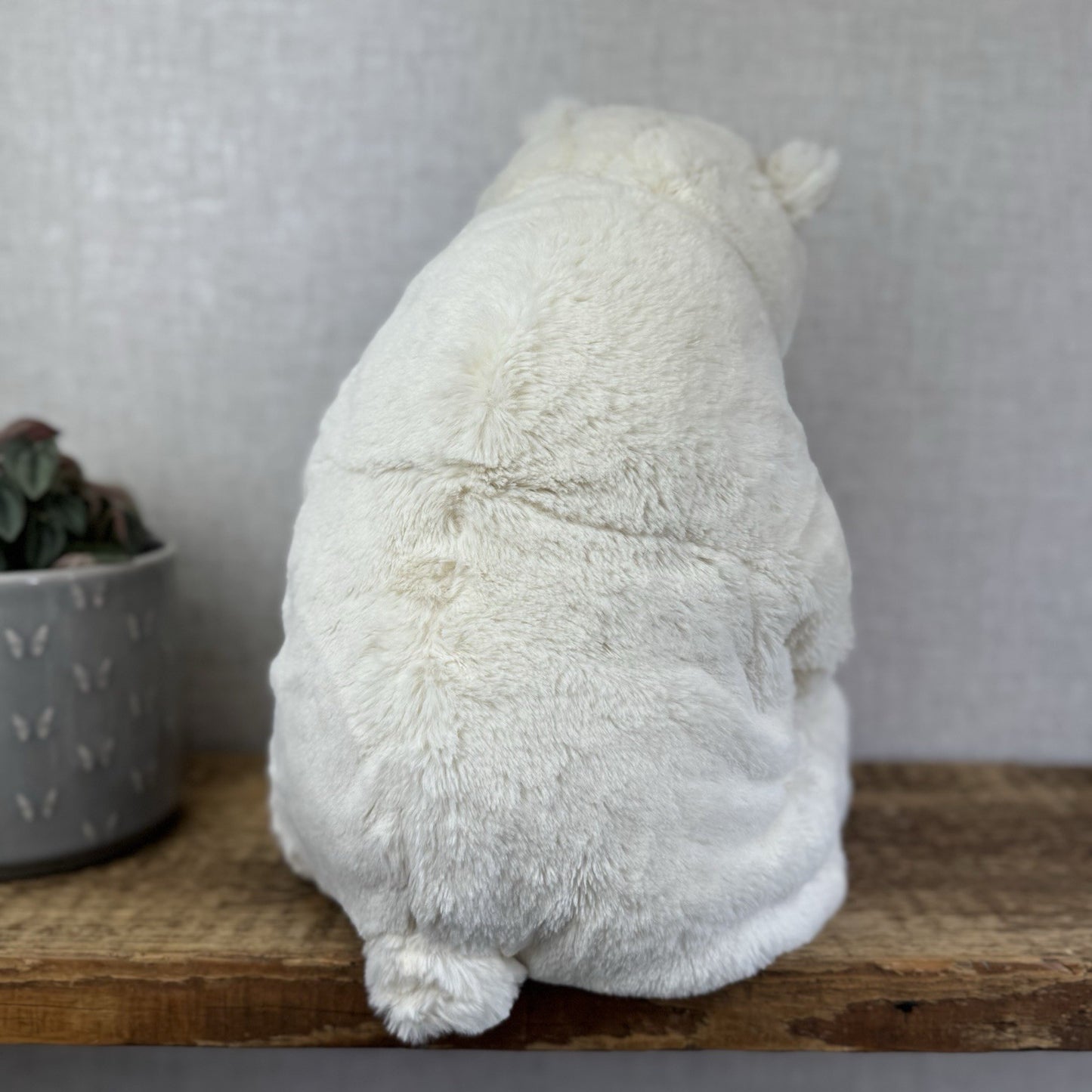 Jellycat Large Elwin Polar Bear - White Sitting Bear Plush Rare & Retired 16”