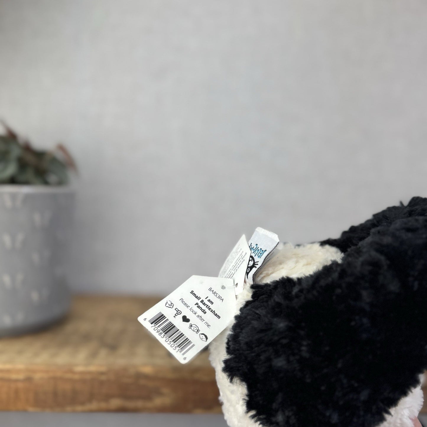 Jellycat Small Bartlesham Panda Bear - Vintage Panda With Tags Collectible 11"