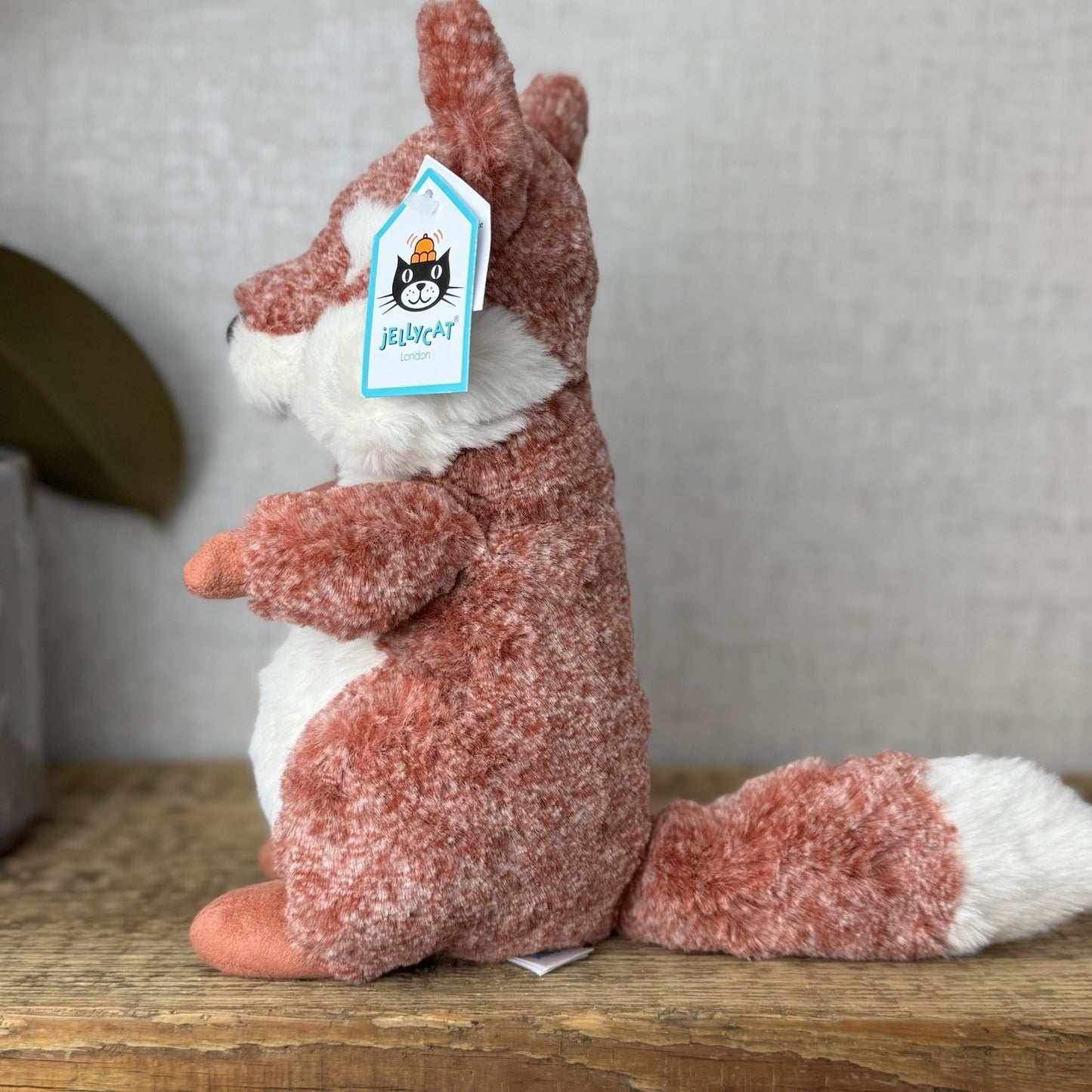 Jellycat Ambrosie Fox - Sitting Red Mottled Fox Beanie Plush Toy Woodland 9"