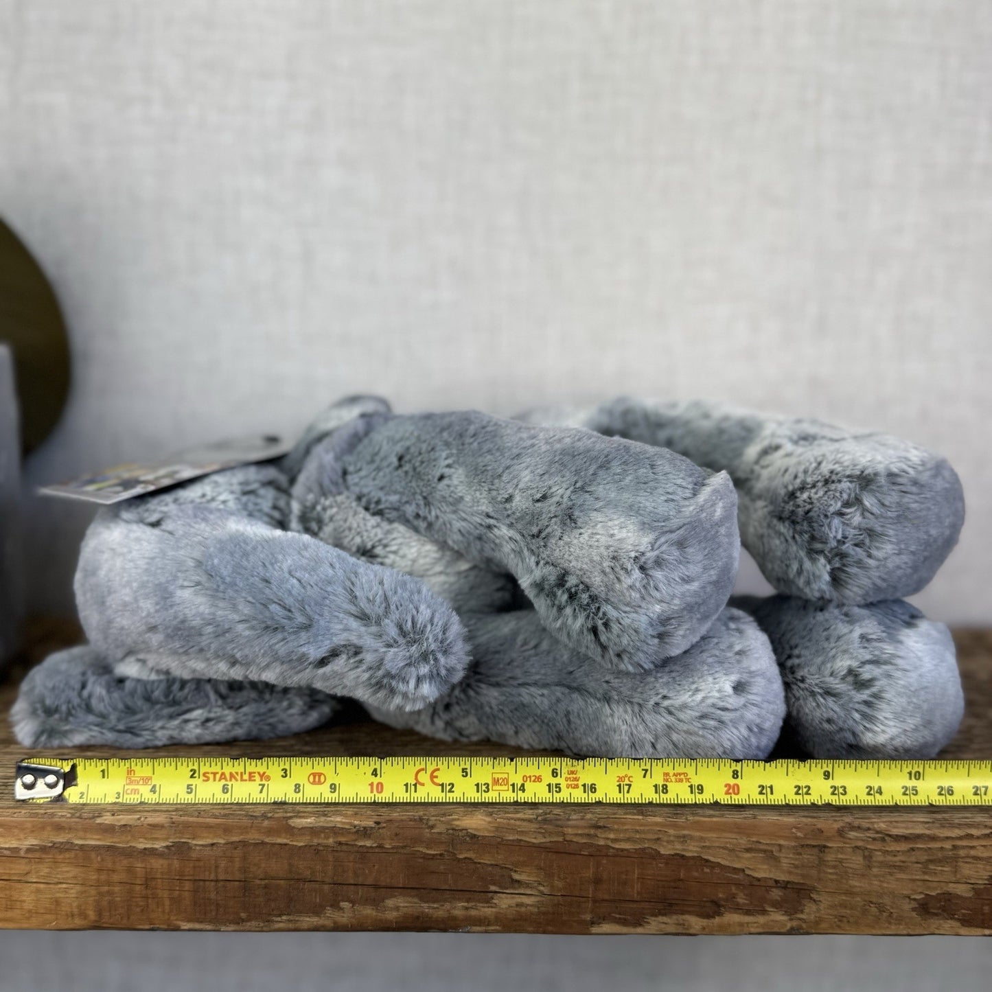 Jellycat Medium Elly Elephant - Grey/Silver Mix Elephant Beanie Soft 8” (#2)
