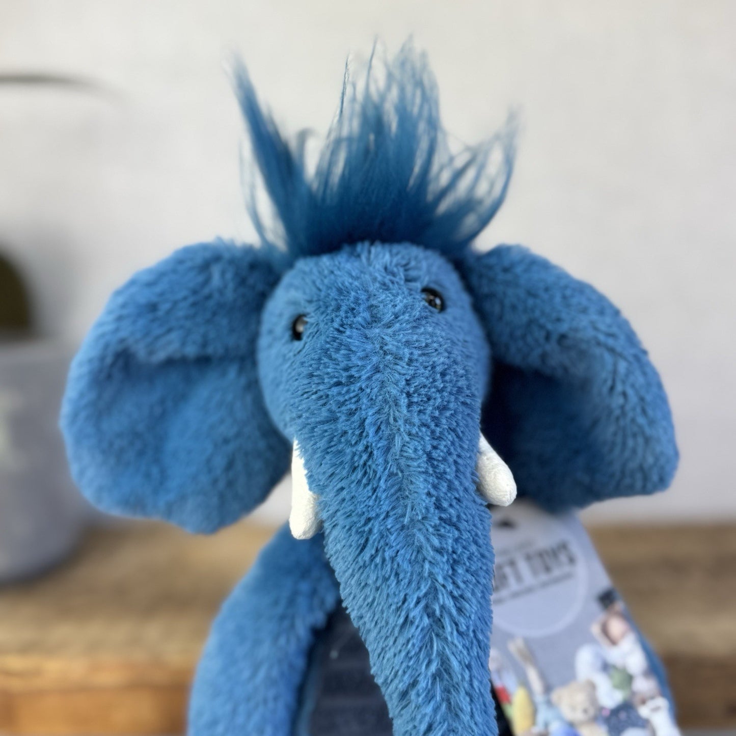 Jellycat Alfred Elephant Blue Cordy Elephant SnaggleBaggle Medium Beanie NWOT