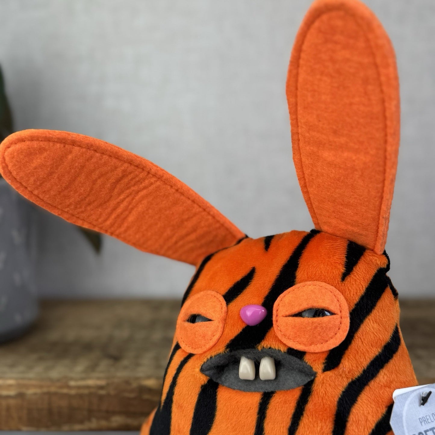 Fuggler Funny Ugly Monster Rabid Rabbit Tiger Print Fur Plush Soft Toy 9" (#2)