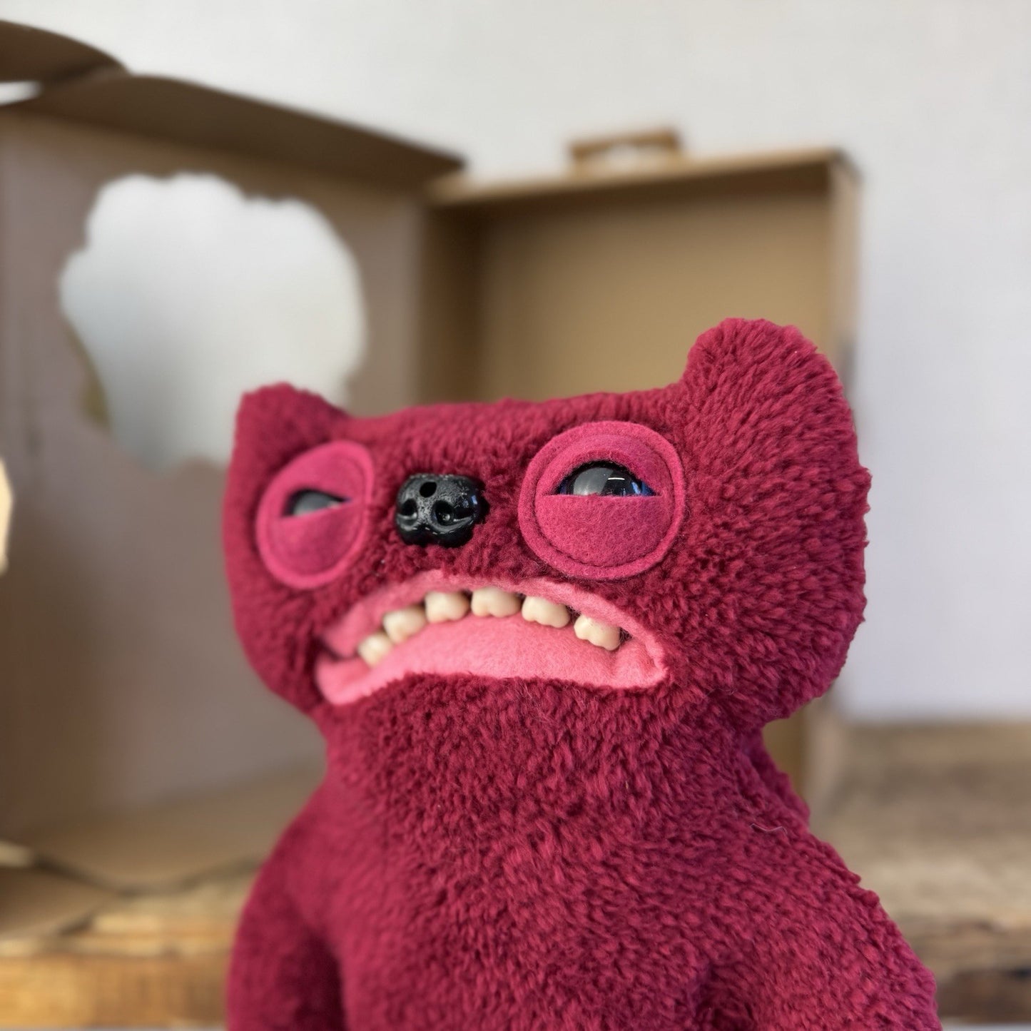 Fuggler Fart Face Gnawing Terror - Red Funny Ugly Monster Farting Plush With Box