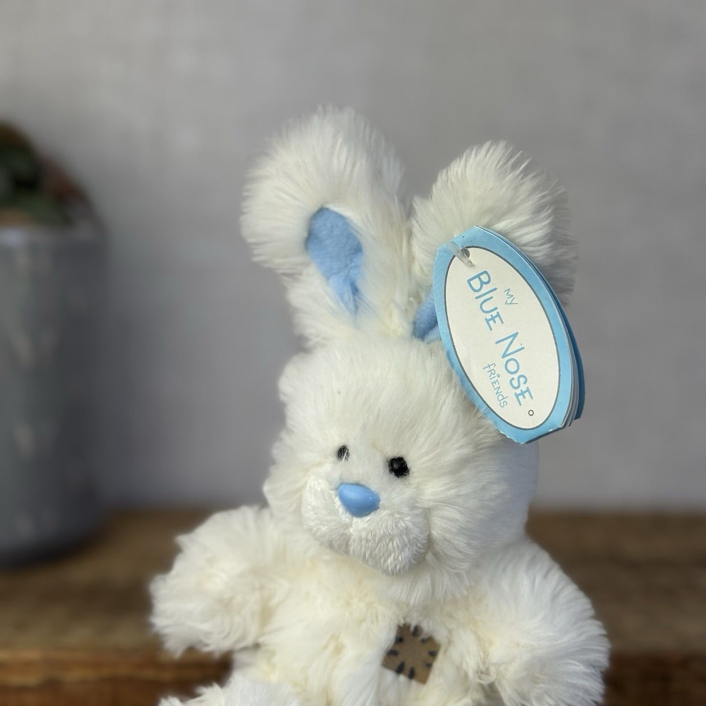 Blue Nose Friends Snowball - Fluffy White Bunny Mini Beanie Blue Nose New 5”