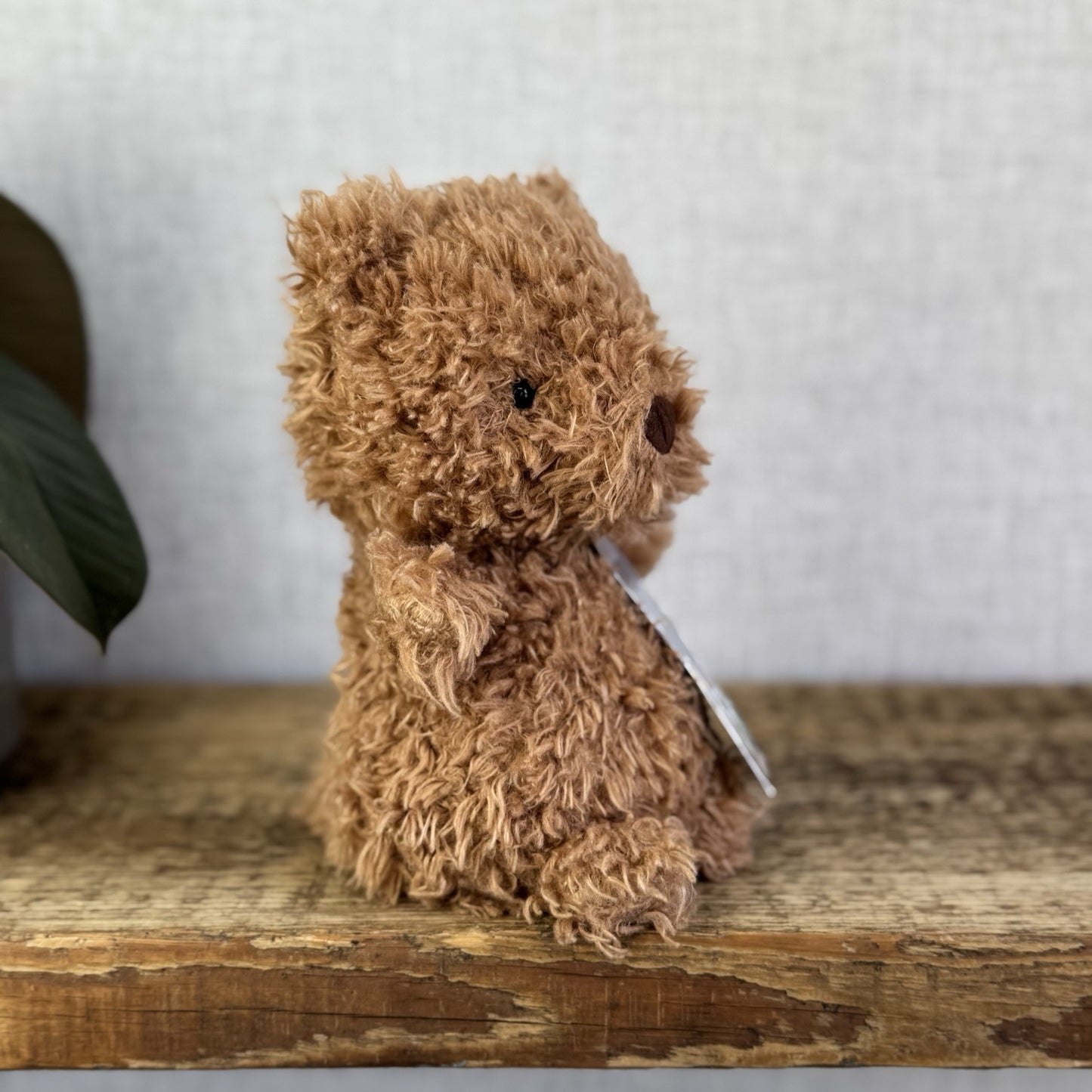 Jellycat Brown Little Bear - Small Curly Haired Brown Teddy Bear Soft Toy 7”