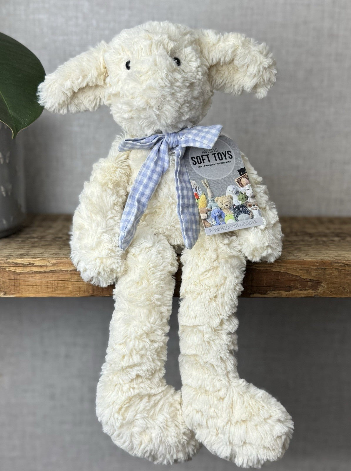 John Lewis Shushky Lamb (Jellycat Collaboration) Cream Curly Lamb Long Legs 15”