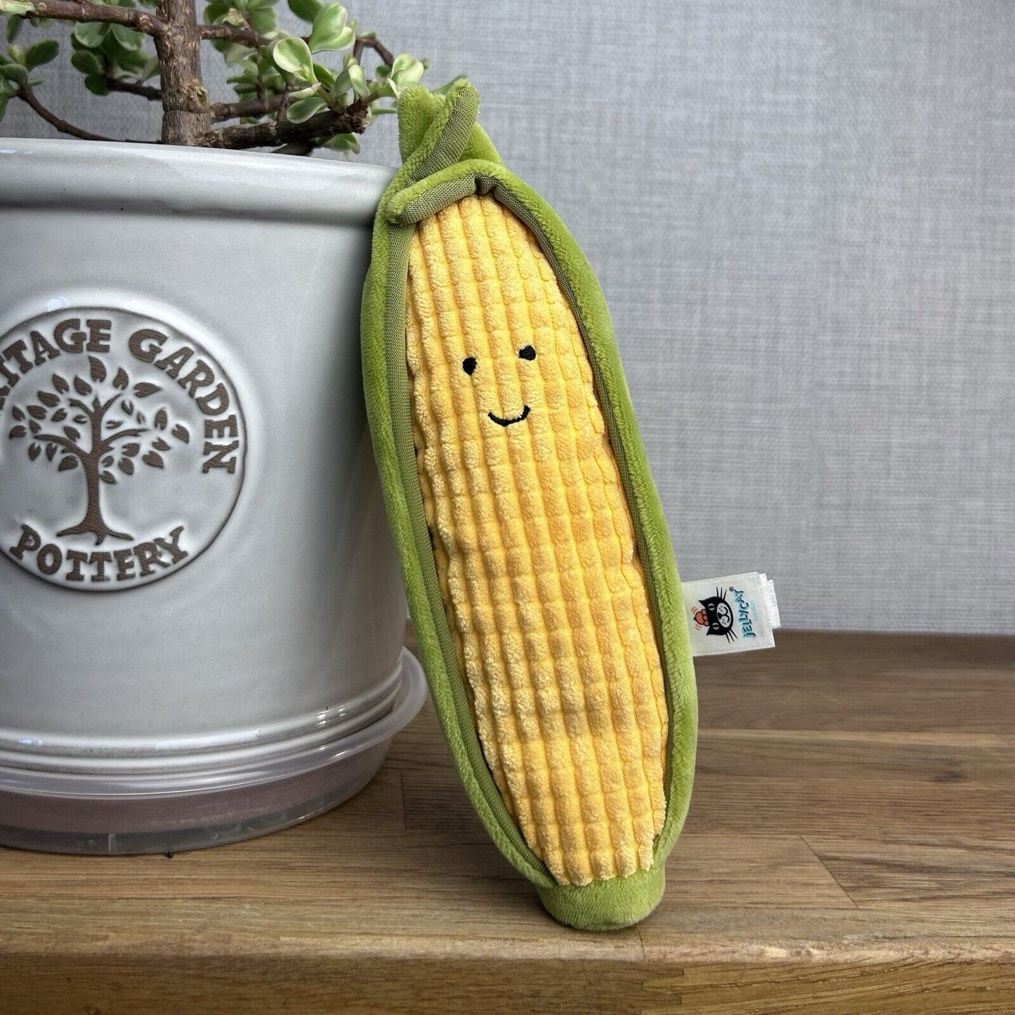 Jellycat Vivacious Vegetable Sweetcorn - Jellycat Corn On The Cob - Play Food 8"