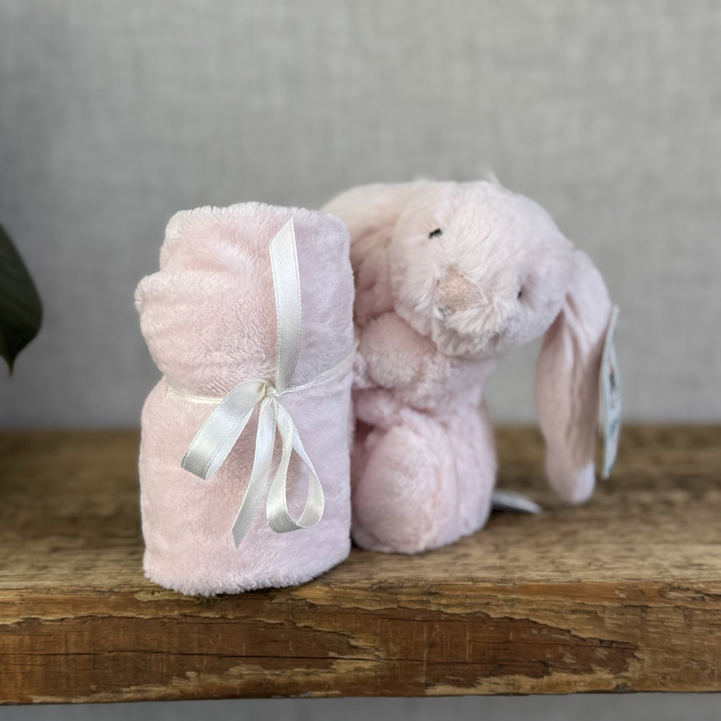 Jellycat Bashful Pink Bunny Soother - Pink Bunny Comfort Blanket Soother Rabbit