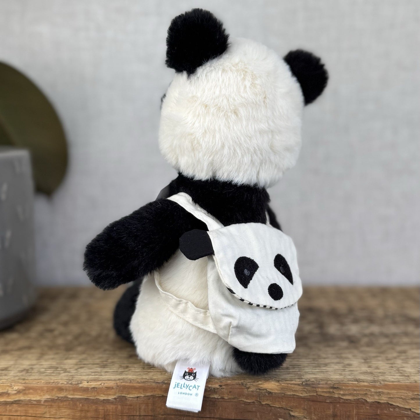 Jellycat Backpack Panda - Panda With Backpack - Small Fluffy Panda Plush 10”